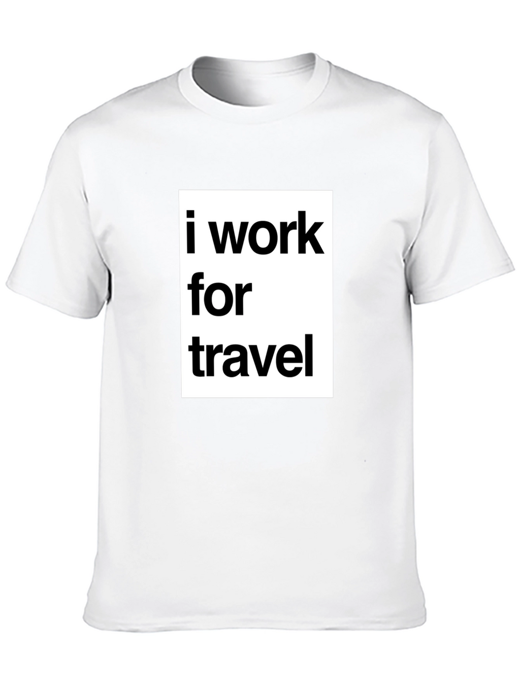 I Work for Travel Black Graphic T-Shirt