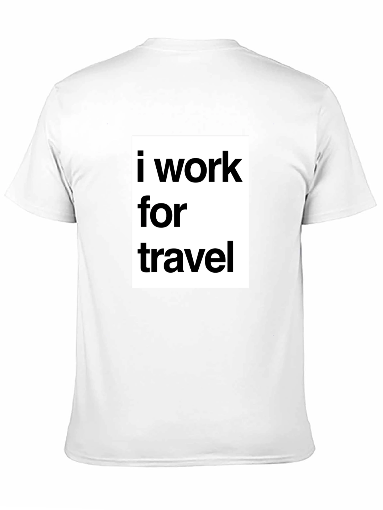 I Work for Travel Black Graphic T-Shirt