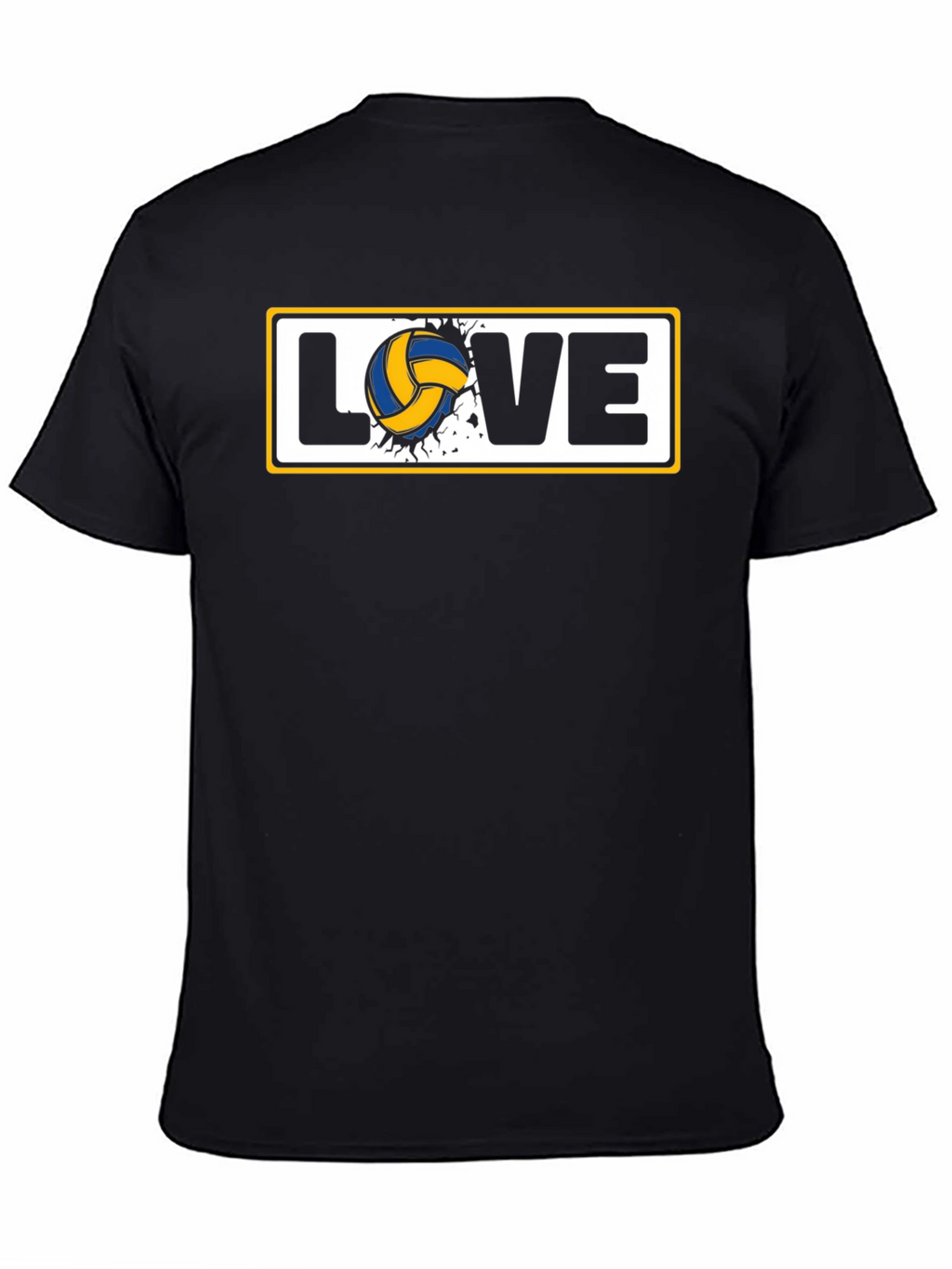 Volleyball Love Graphic T-Shirt - Black