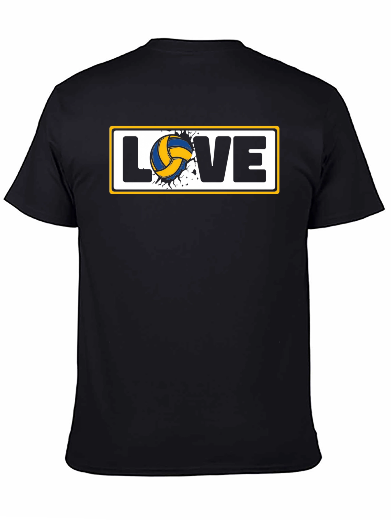 Volleyball Love Graphic T-Shirt - Black