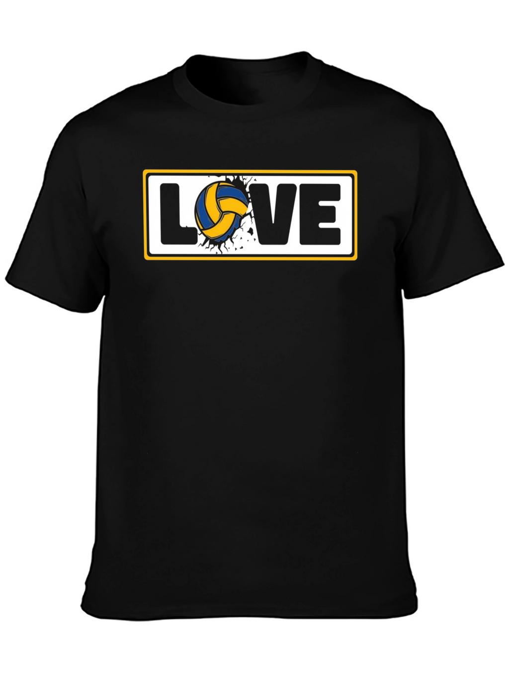 Volleyball Love Graphic T-Shirt - Black