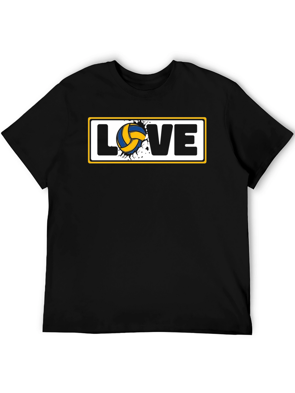 Volleyball Love Graphic T-Shirt - Black