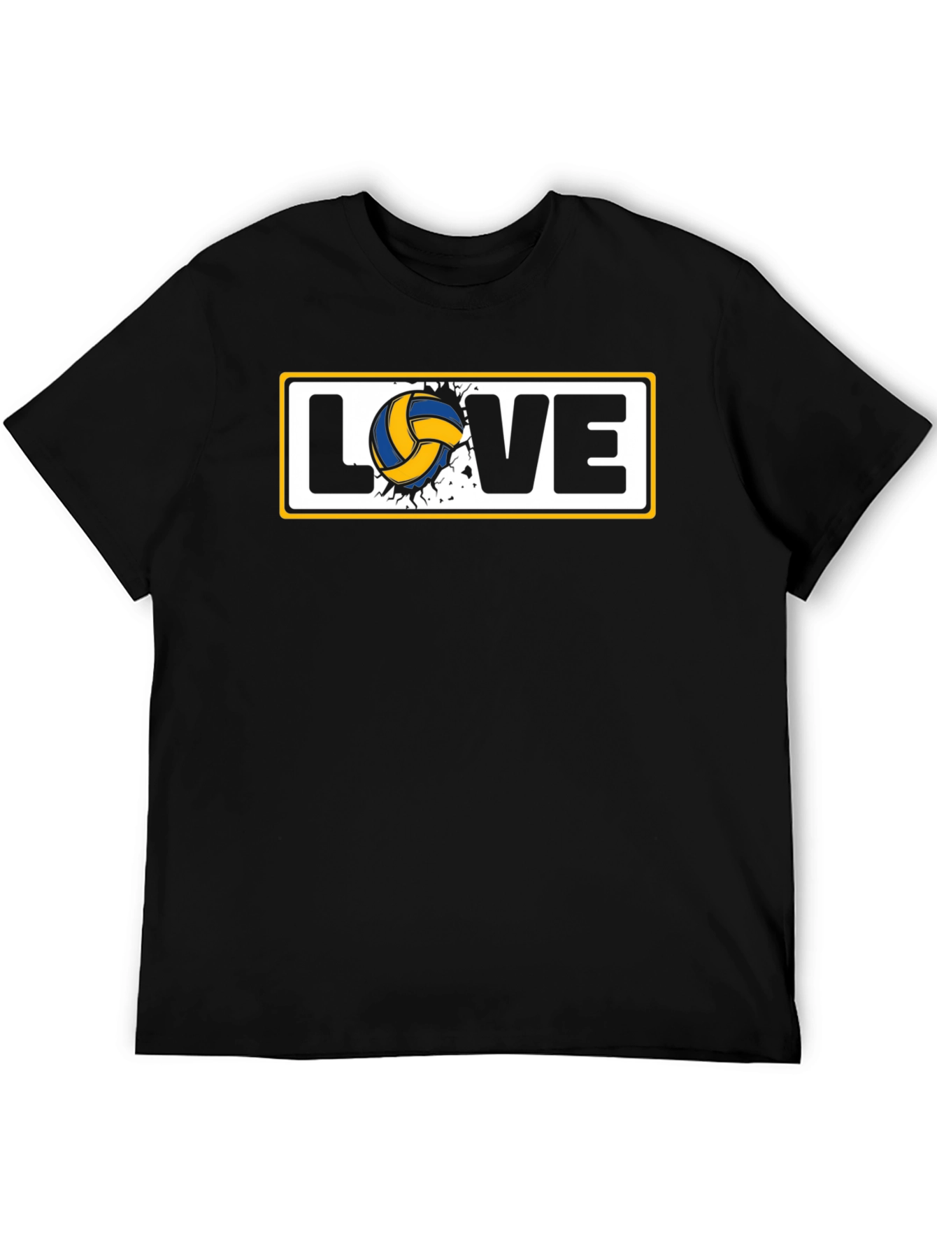 Volleyball Love Graphic T-Shirt - Black
