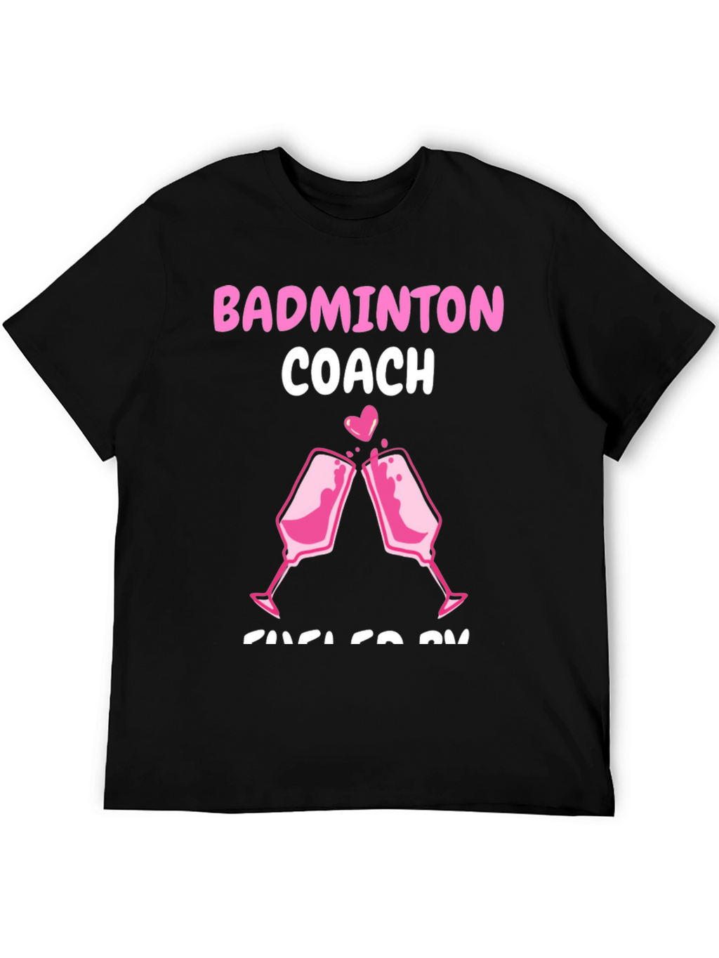 Badminton Coach T-Shirt - Pink Toast Design