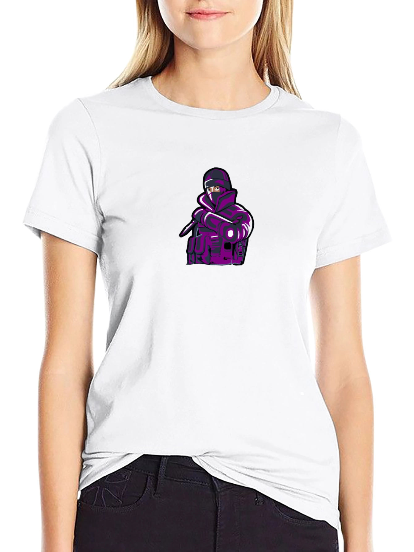 Mens Black T-shirt with Ninja Graphic