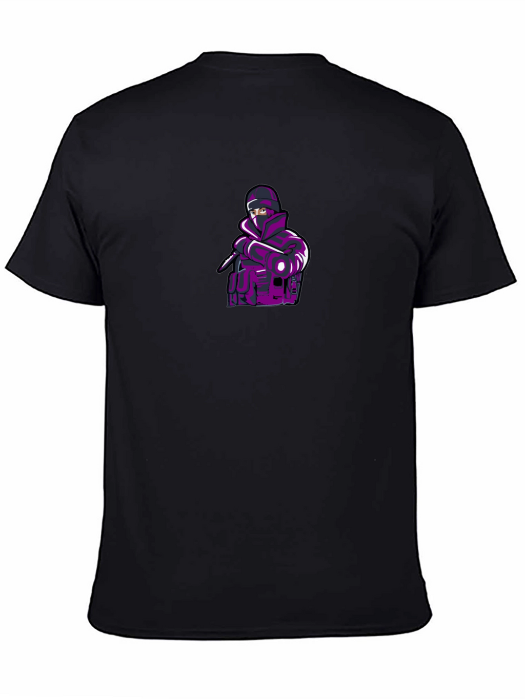 Mens Black T-shirt with Ninja Graphic