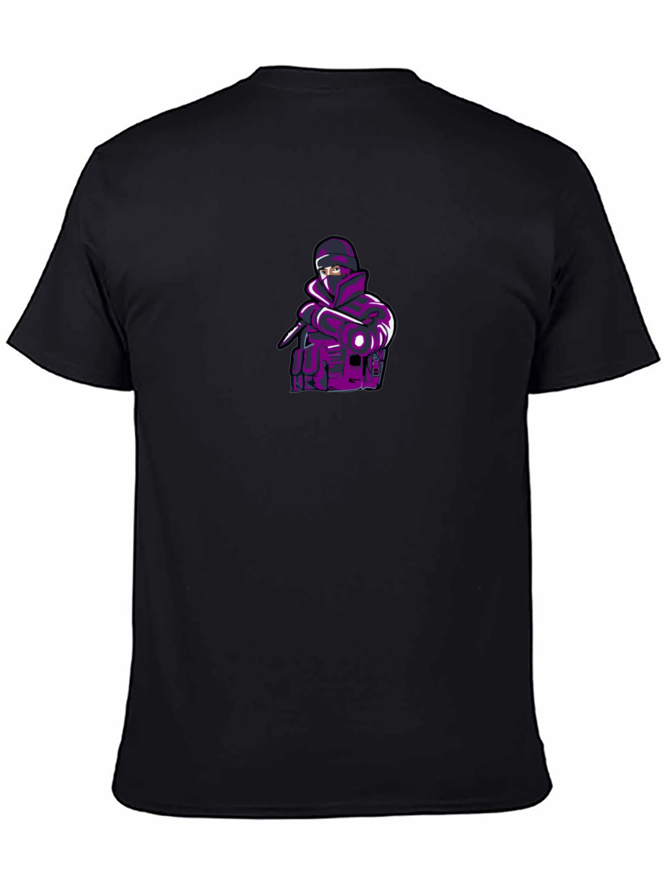 Mens Black T-shirt with Ninja Graphic