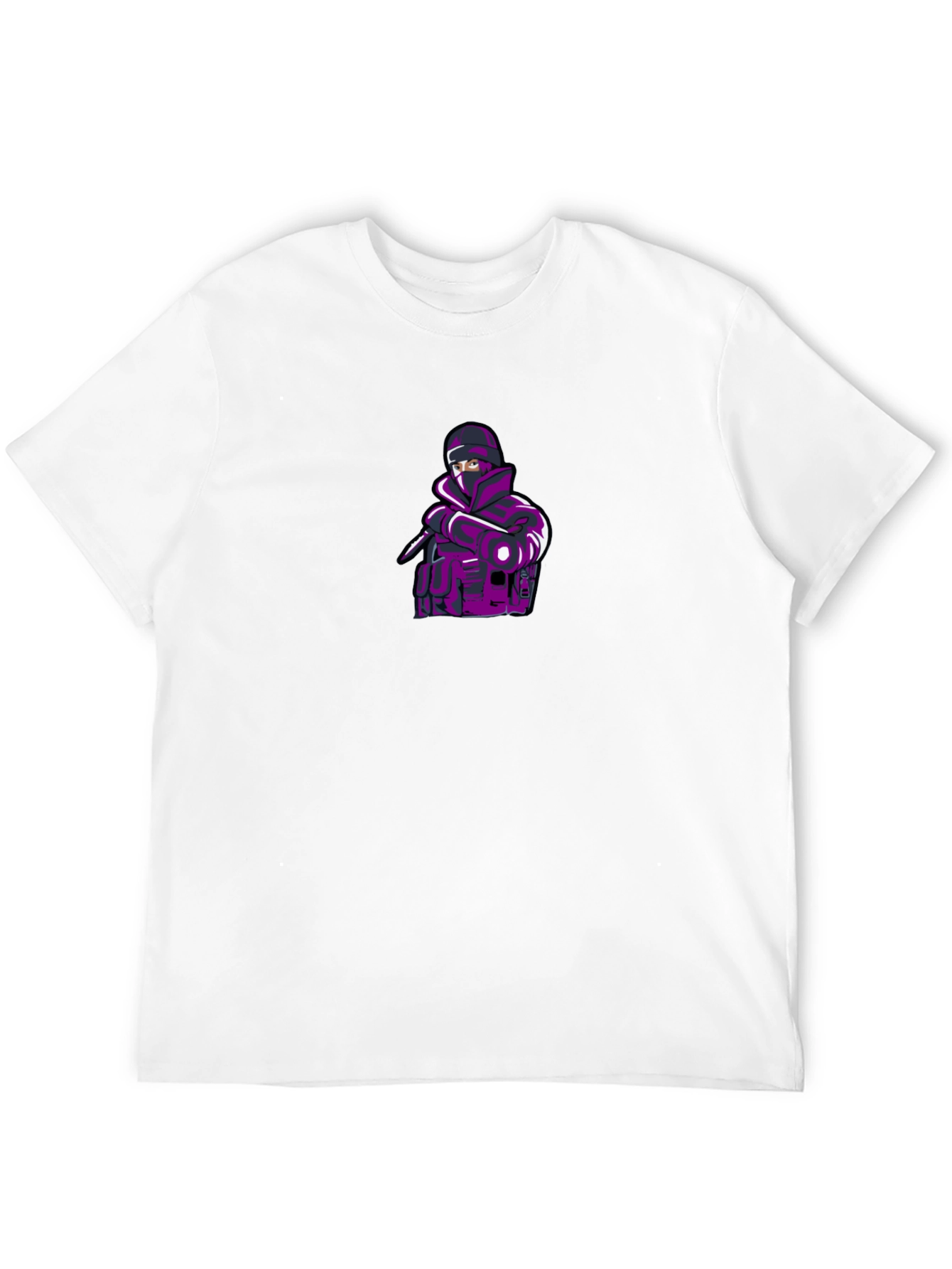 Mens Black T-shirt with Ninja Graphic