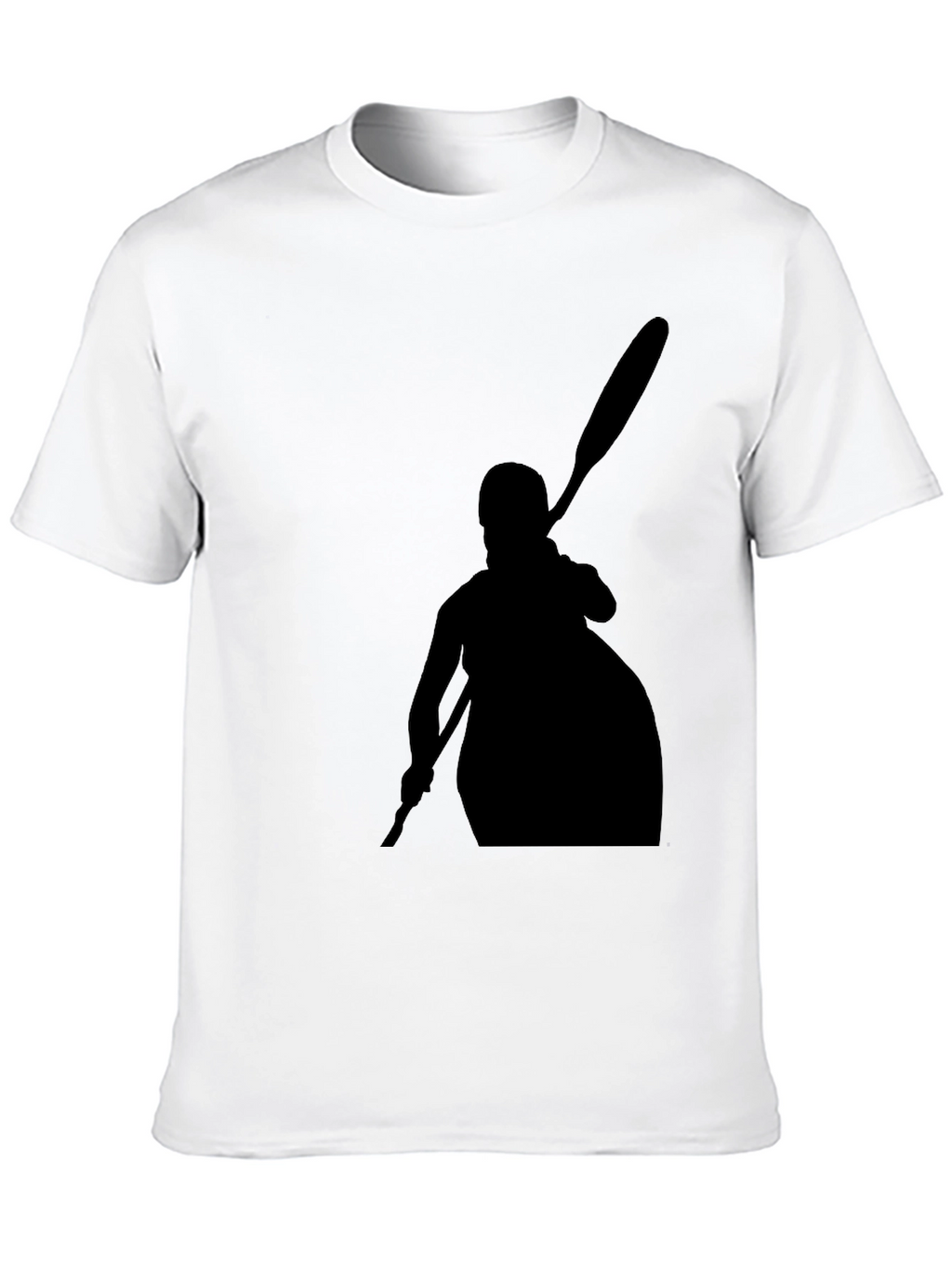Black Kayaker Silhouette T-Shirt