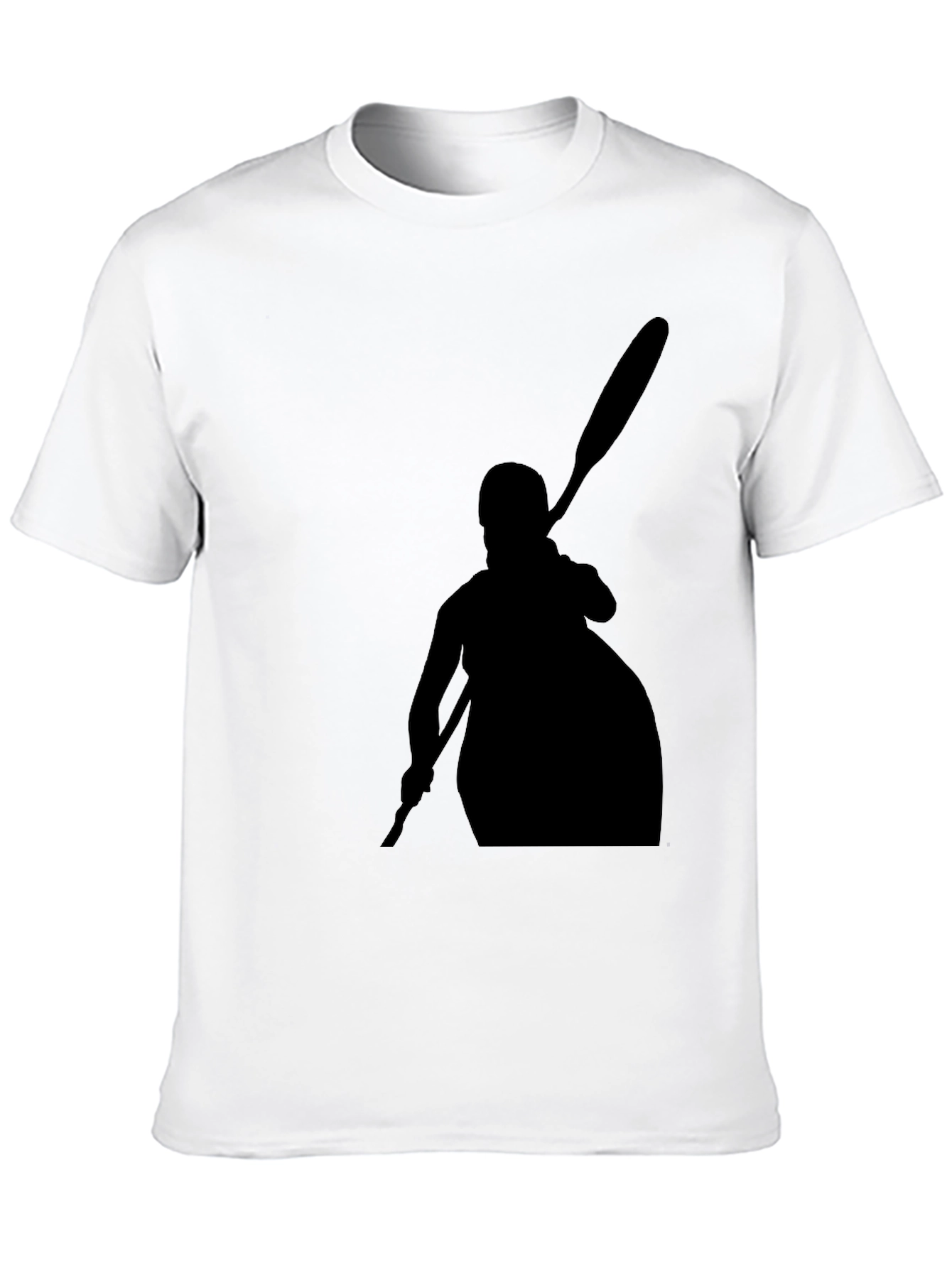 Black Kayaker Silhouette T-Shirt