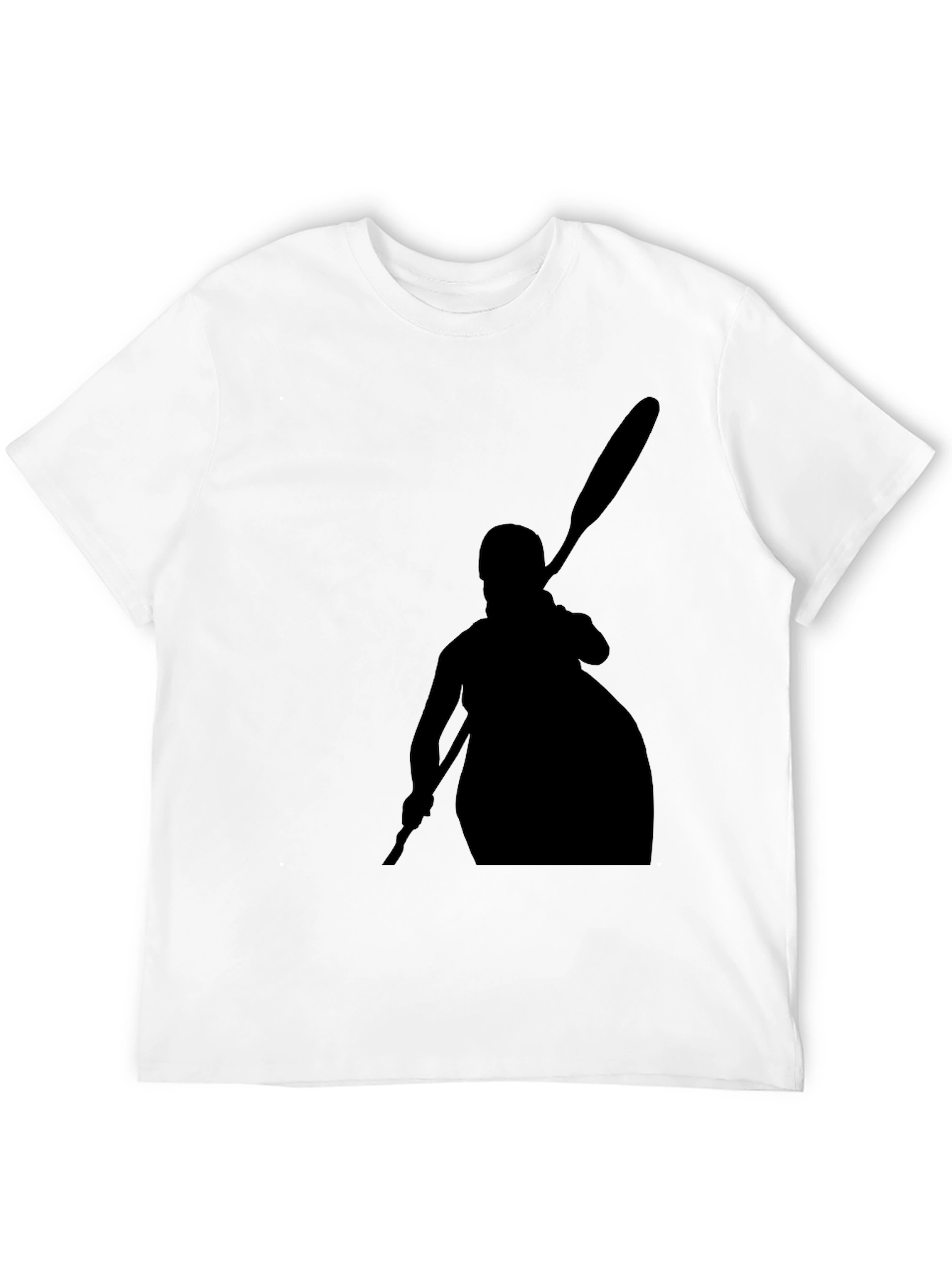 Black Kayaker Silhouette T-Shirt
