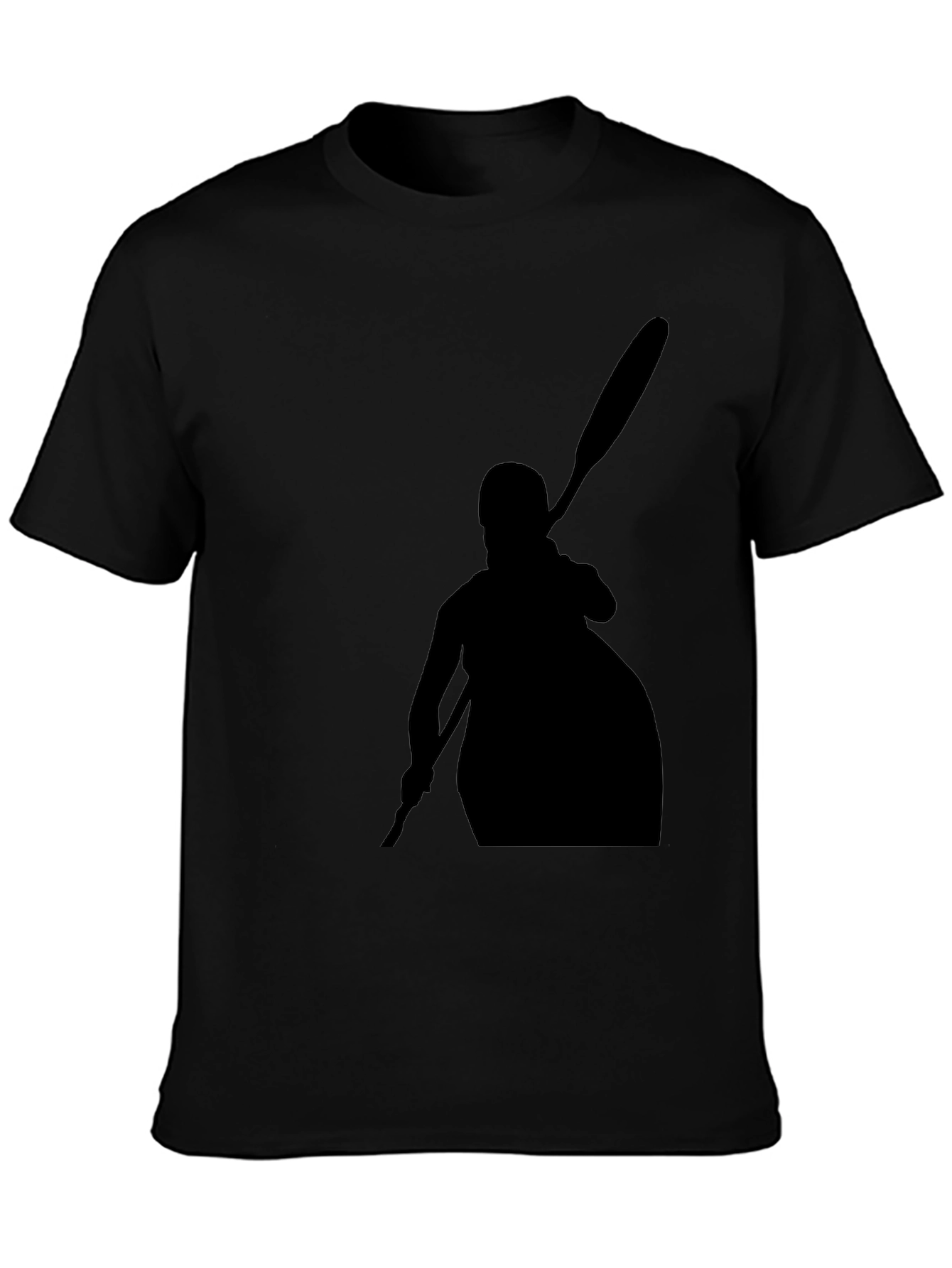 Black Kayaker Silhouette T-Shirt
