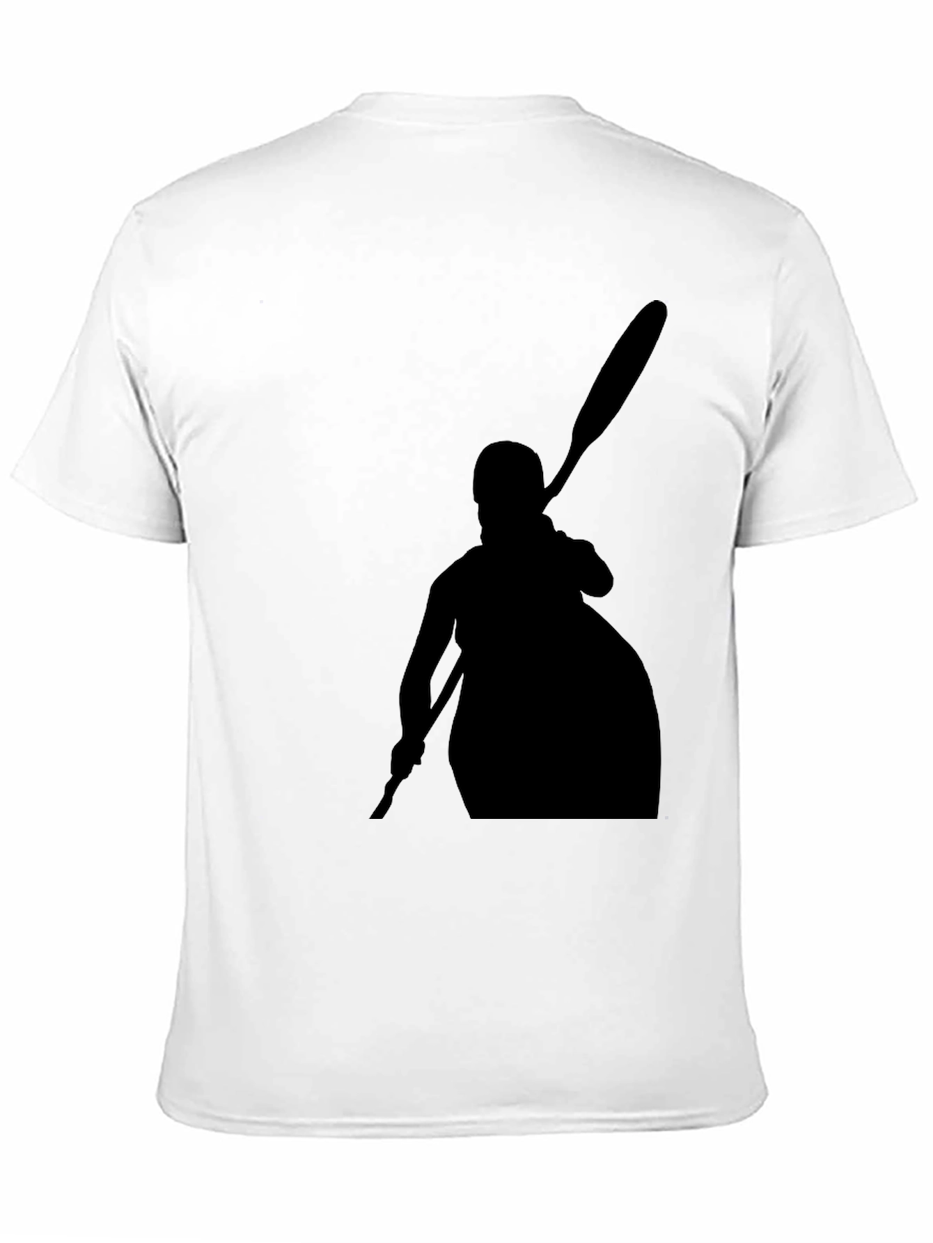 Black Kayaker Silhouette T-Shirt