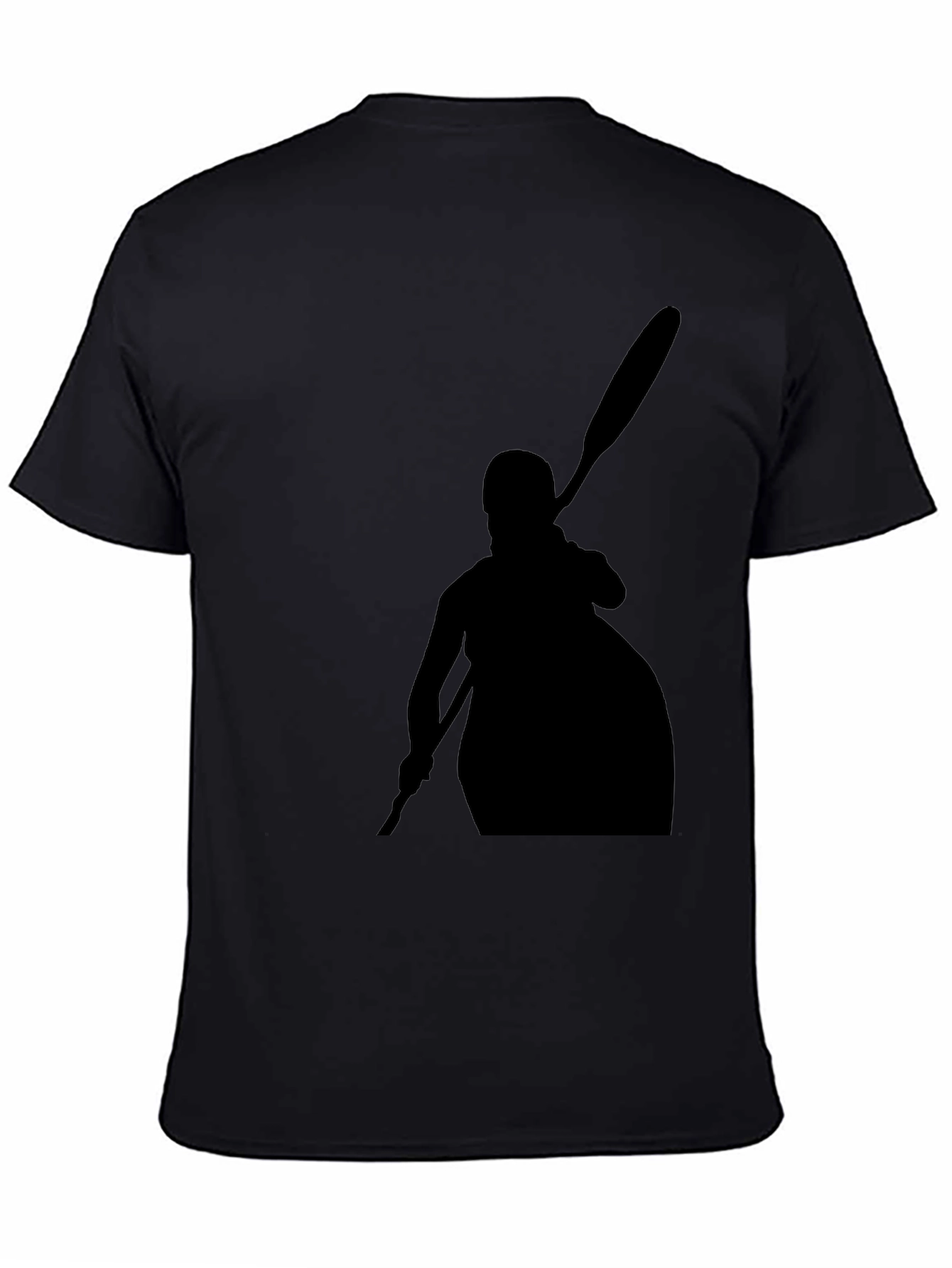 Black Kayaker Silhouette T-Shirt