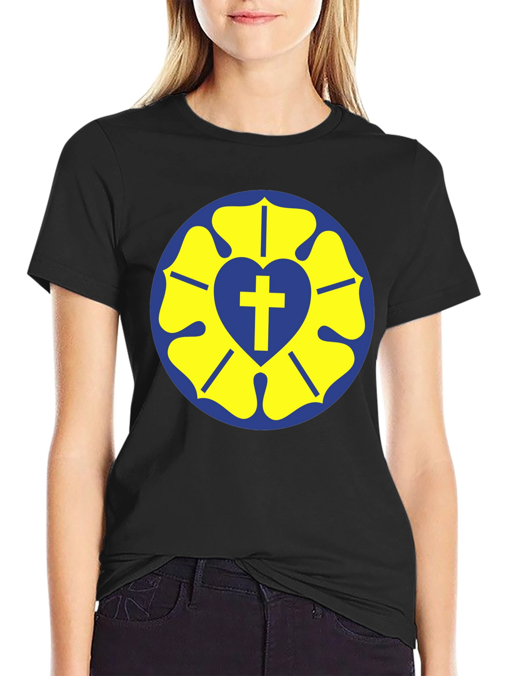 Luther Rose T-Shirt - Classic Religious Design