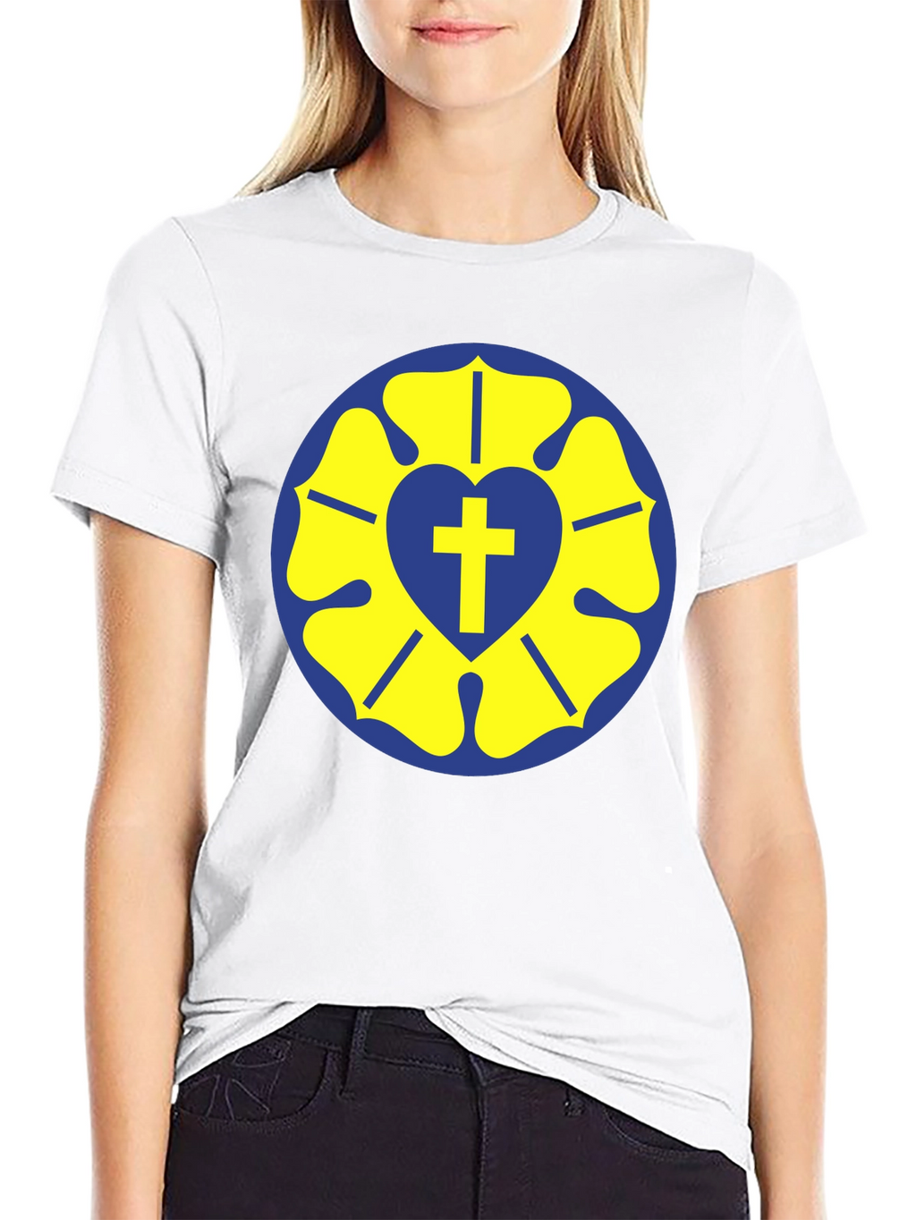 Luther Rose T-Shirt - Classic Religious Design