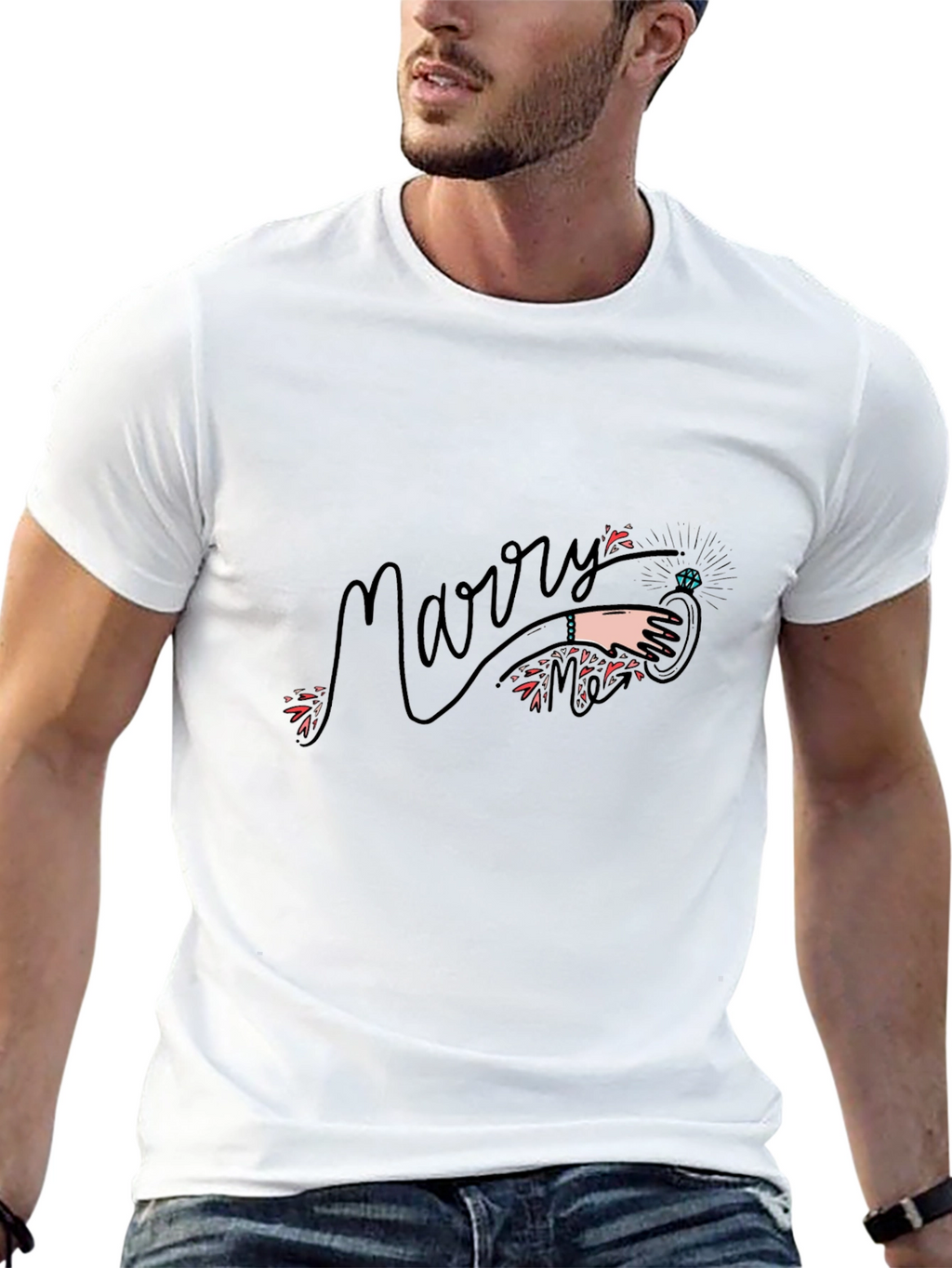 Marry Me Graphic T-Shirt - Black