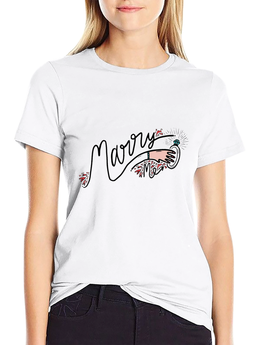 Marry Me Graphic T-Shirt - Black