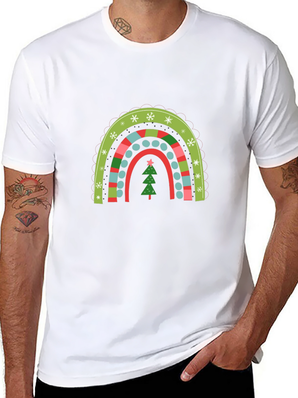 Festive Christmas Rainbow T-Shirt