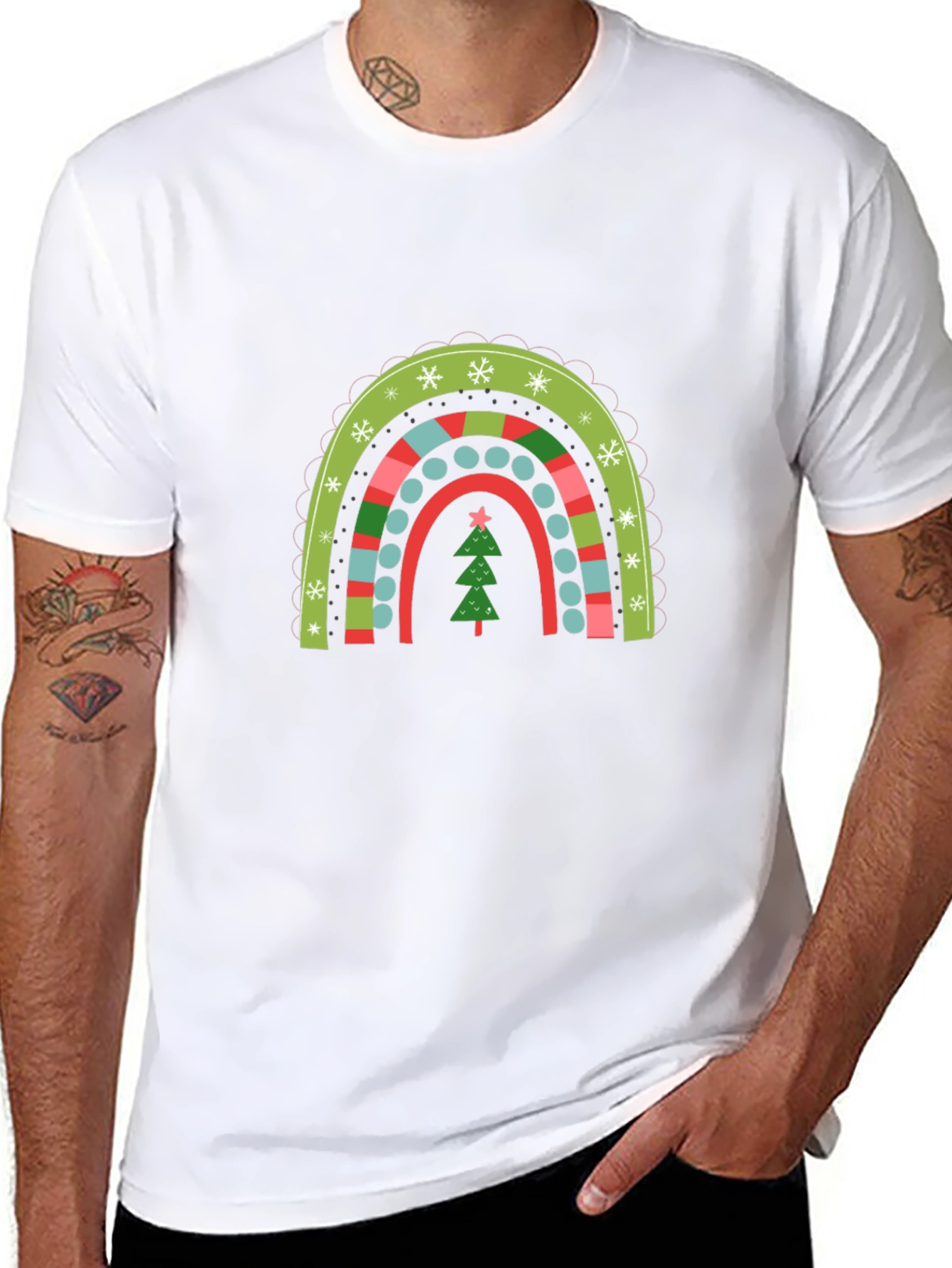 Festive Christmas Rainbow T-Shirt