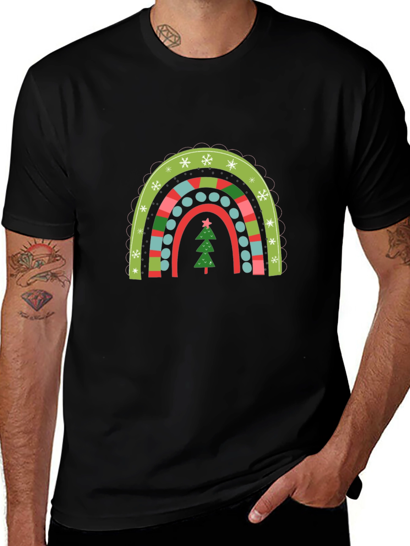Festive Christmas Rainbow T-Shirt