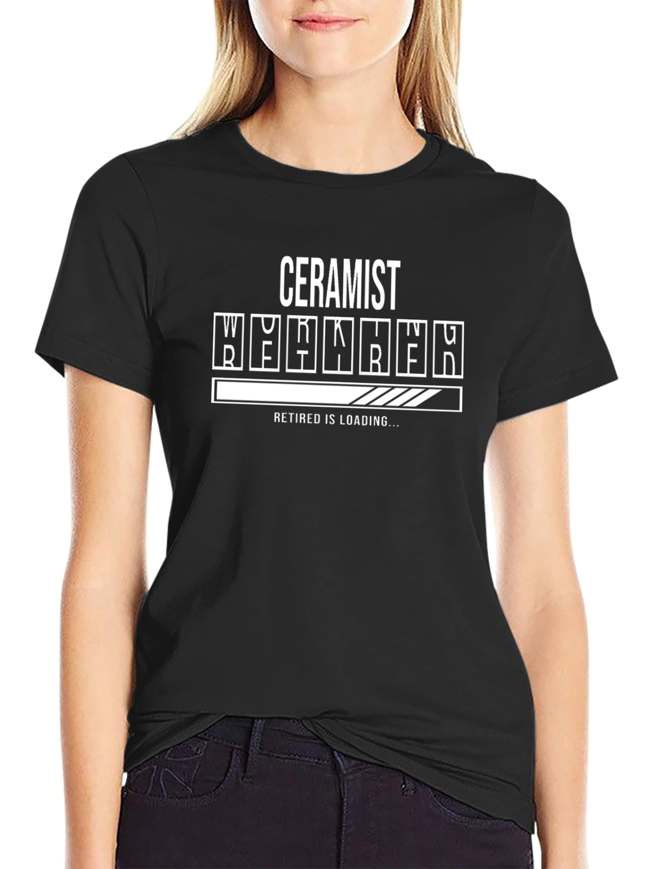 Ceramist Retirement Loading T-Shirt - Black