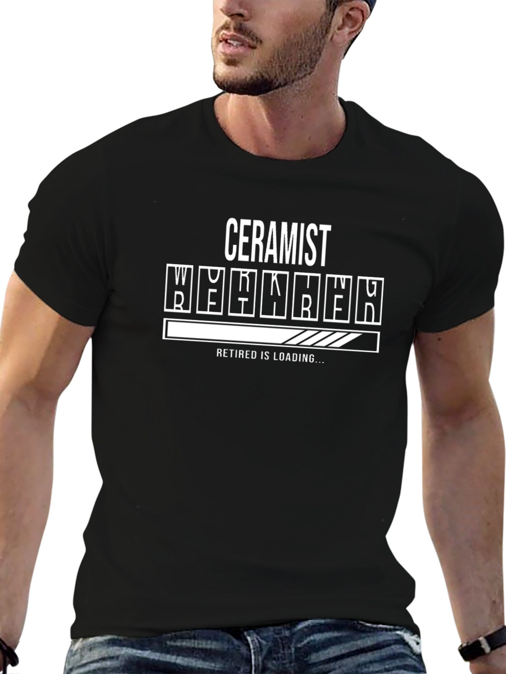 Ceramist Retirement Loading T-Shirt - Black