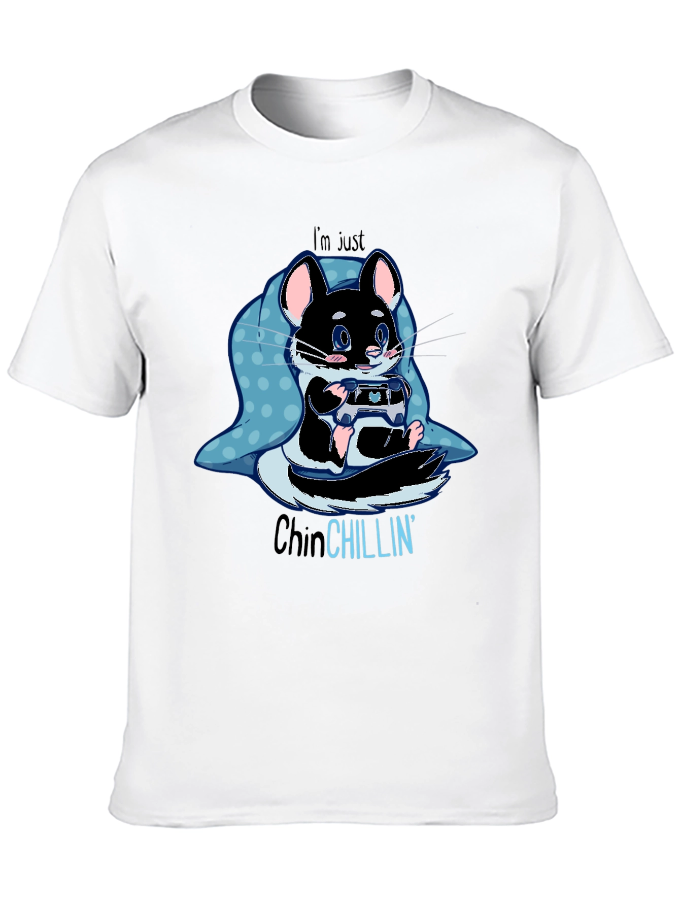 ChinCHILLIN Gaming T-Shirt - Cute Rodent Gamer Tee