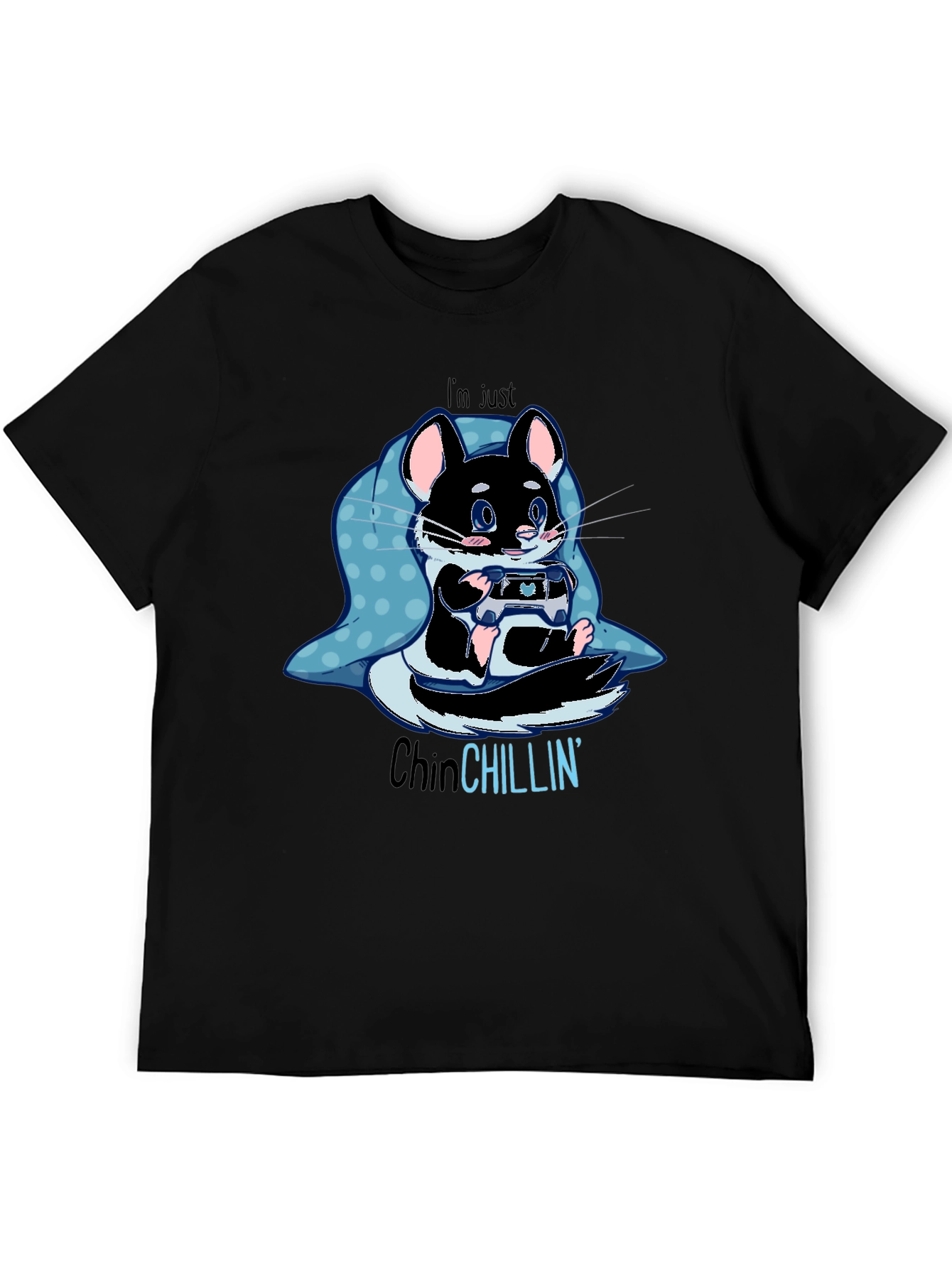 ChinCHILLIN Gaming T-Shirt - Cute Rodent Gamer Tee