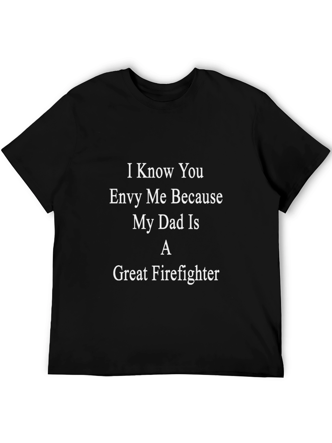 Great Firefighter Dad Graphic Tee - Black