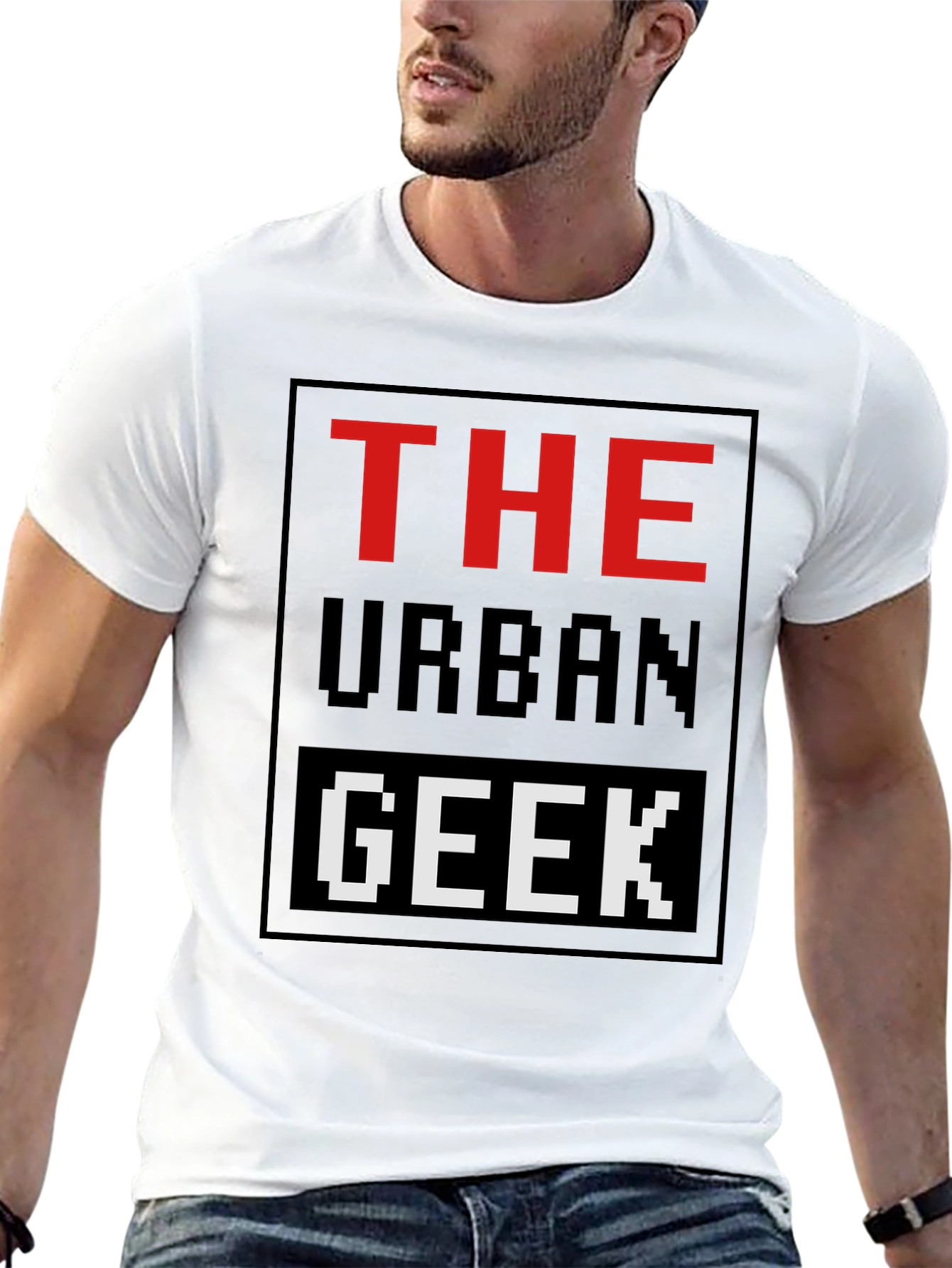The Urban Geek T-Shirt Pixelated Graphic Novelty Tee