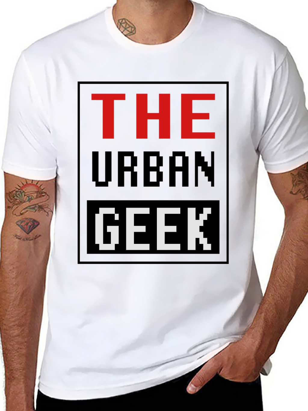 The Urban Geek T-Shirt Pixelated Graphic Novelty Tee
