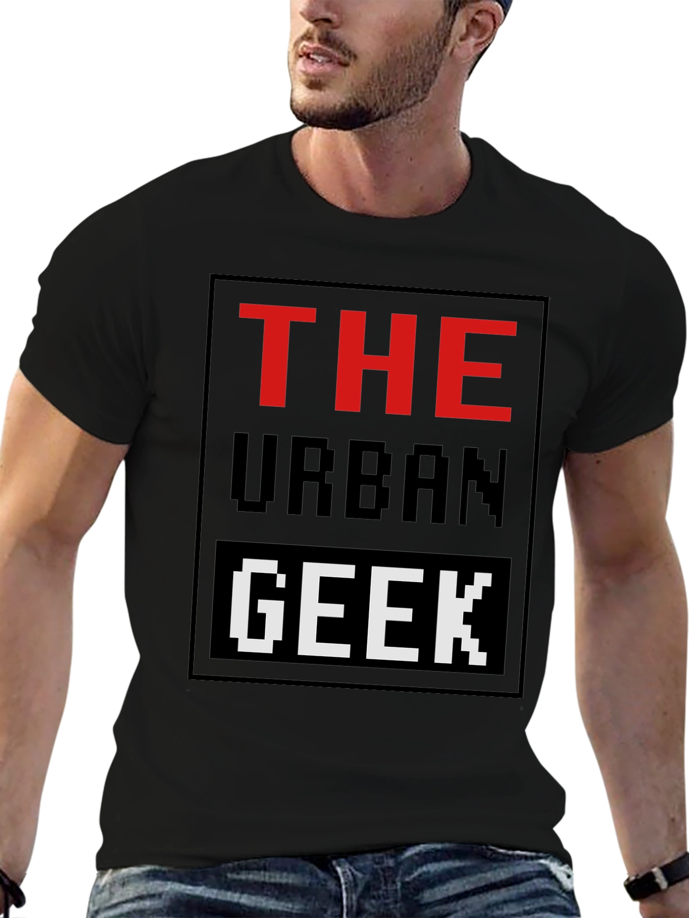 The Urban Geek T-Shirt Pixelated Graphic Novelty Tee