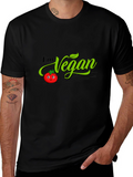 Im Vegan Tomato Graphic T-Shirt - Black