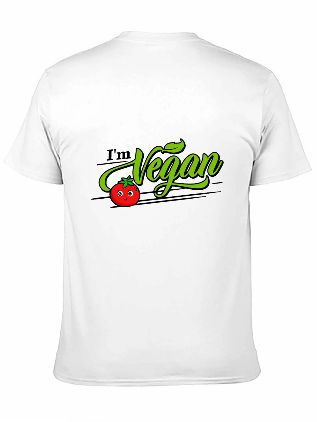 Im Vegan Tomato Graphic T-Shirt - Black