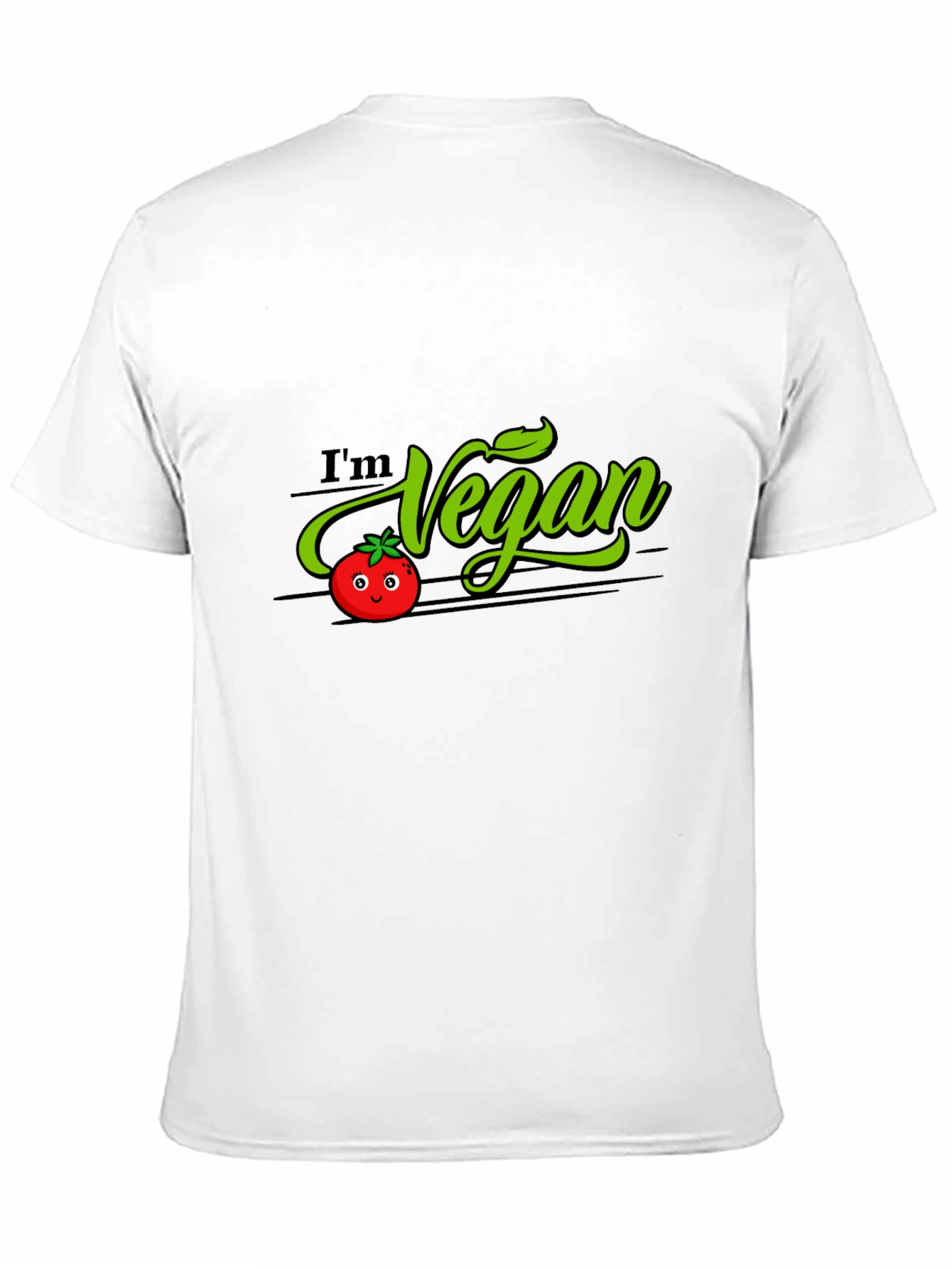 Im Vegan Tomato Graphic T-Shirt - Black