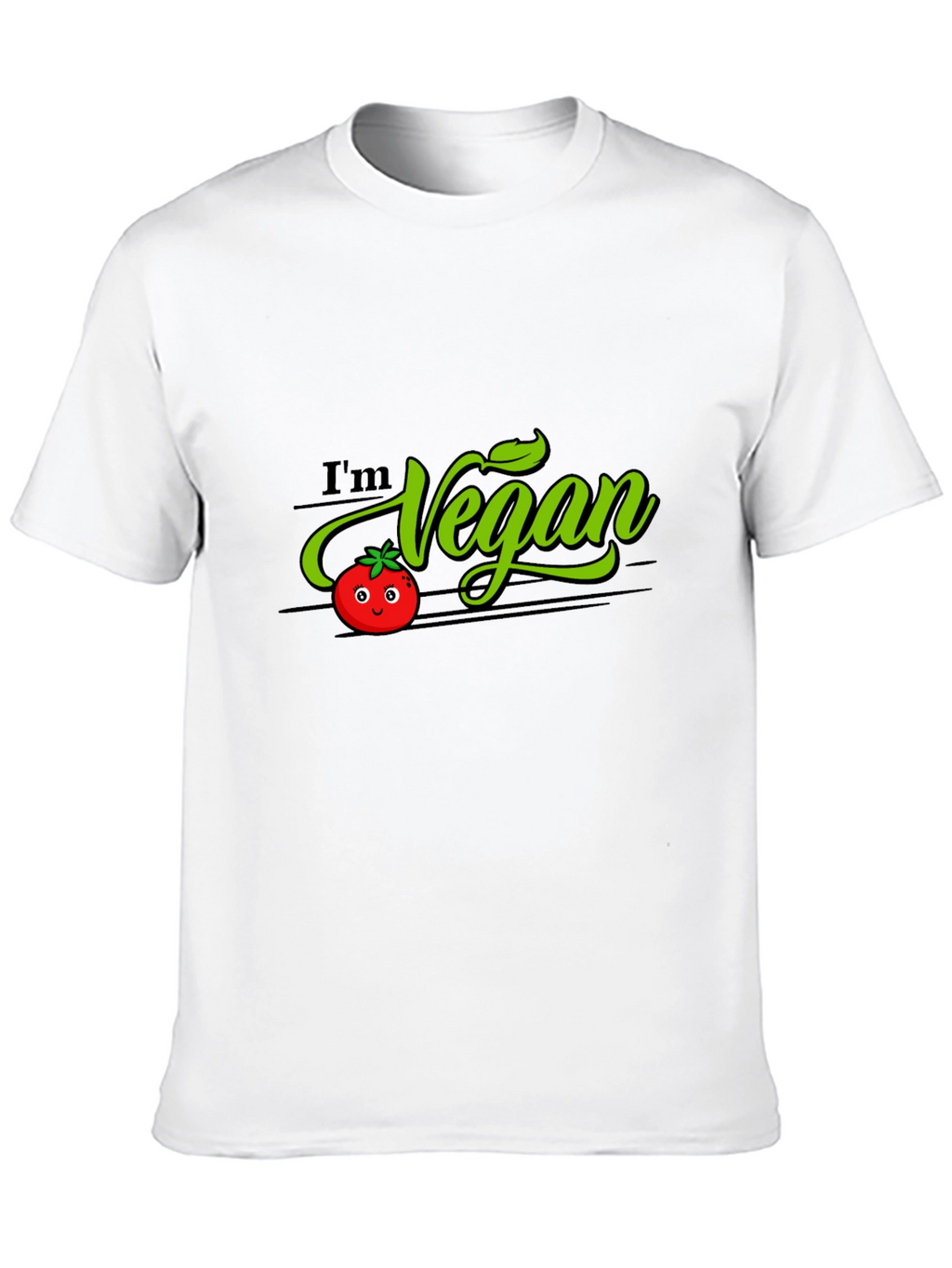 Im Vegan Tomato Graphic T-Shirt - Black