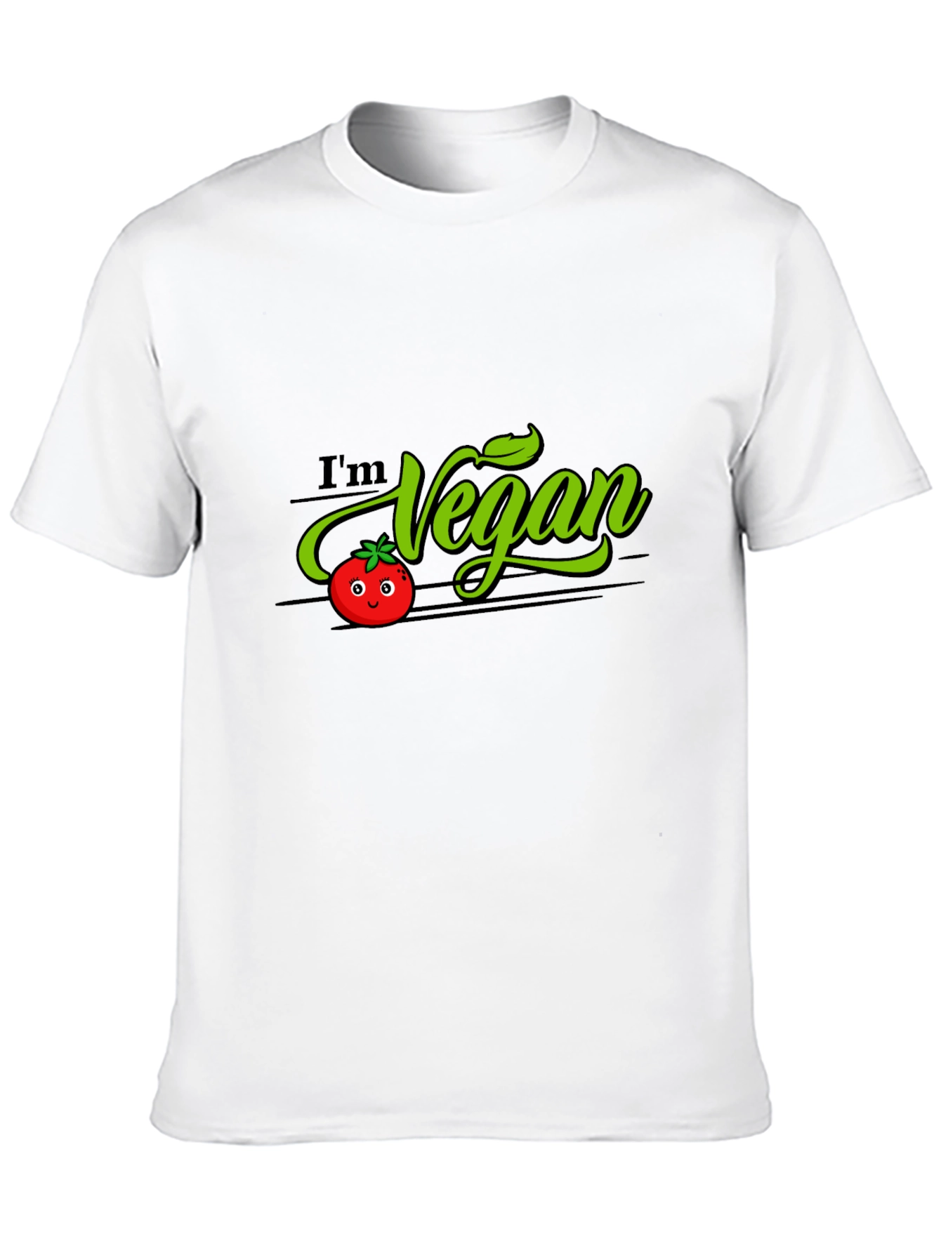 Im Vegan Tomato Graphic T-Shirt - Black