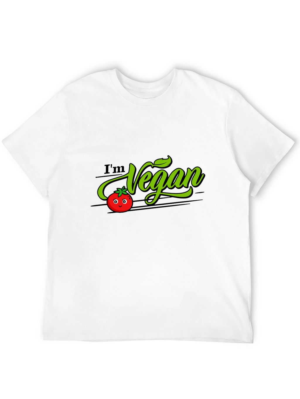 Im Vegan Tomato Graphic T-Shirt - Black