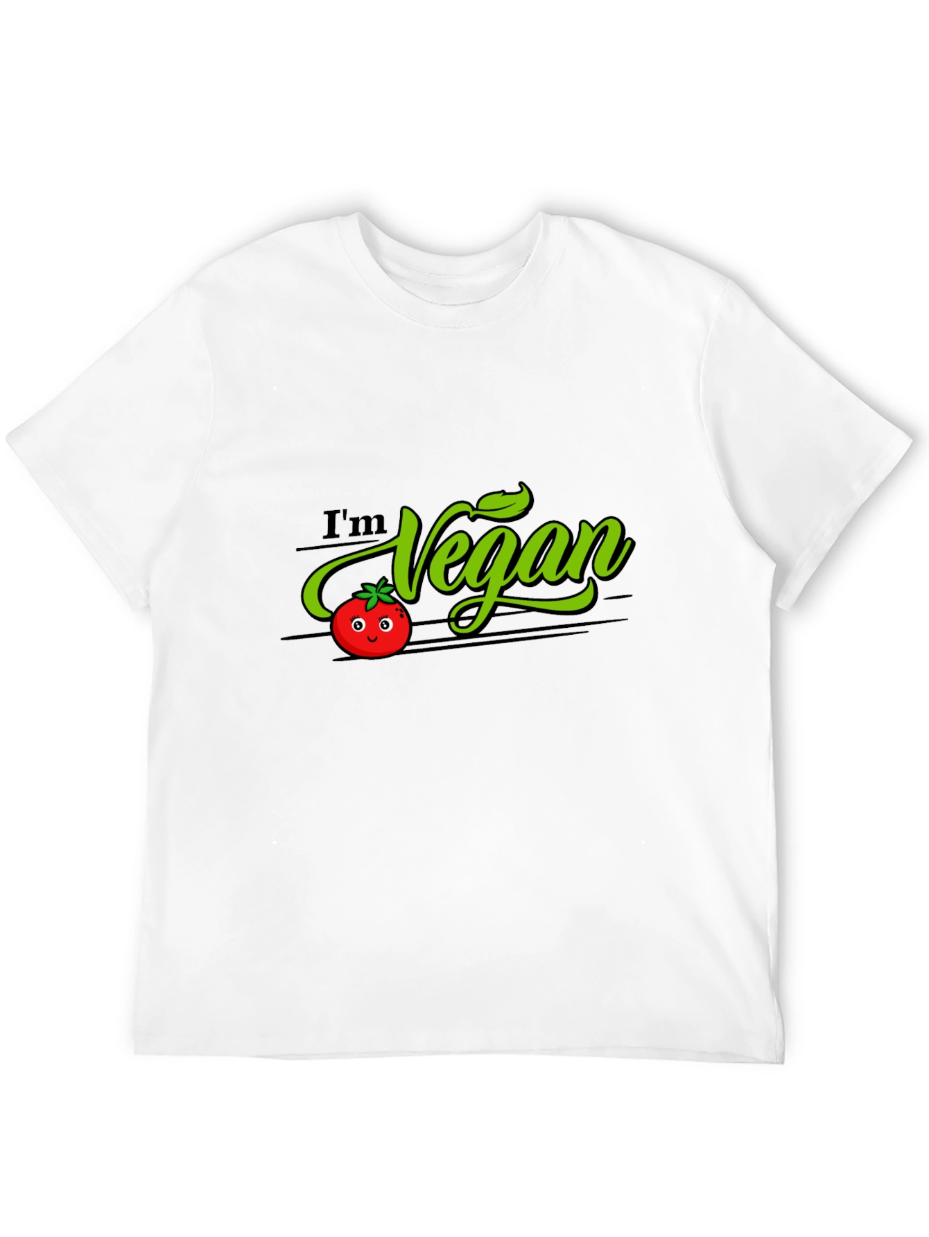 Im Vegan Tomato Graphic T-Shirt - Black