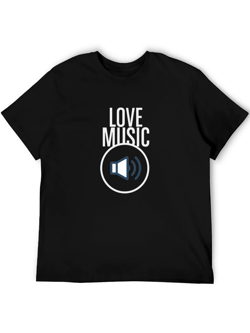 Love Music Graphic Tee - Black Cotton T-Shirt