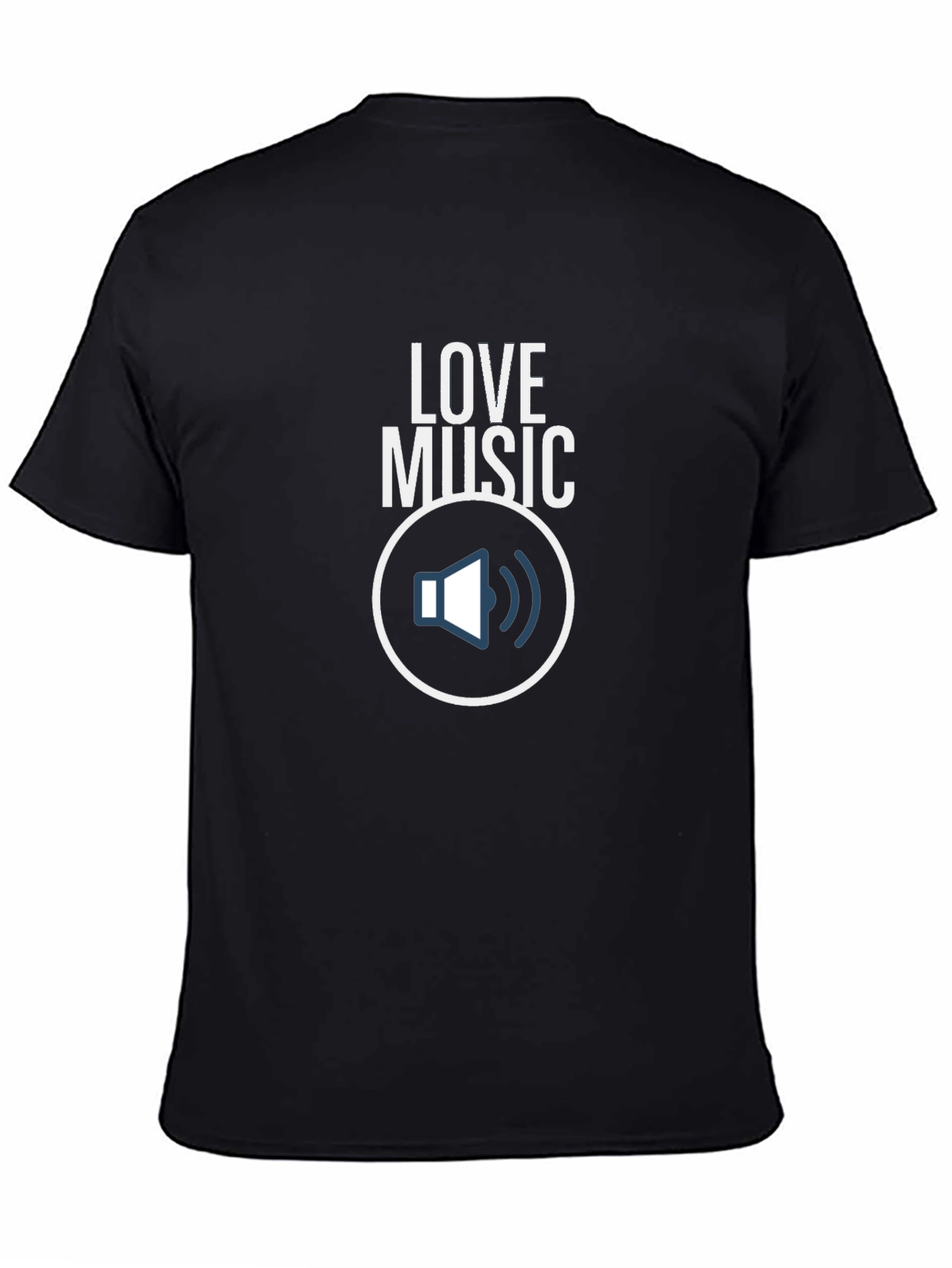 Love Music Graphic Tee - Black Cotton T-Shirt