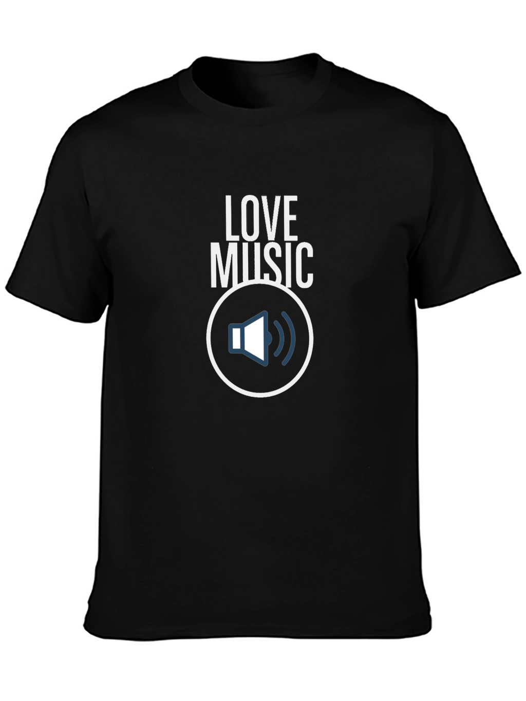 Love Music Graphic Tee - Black Cotton T-Shirt