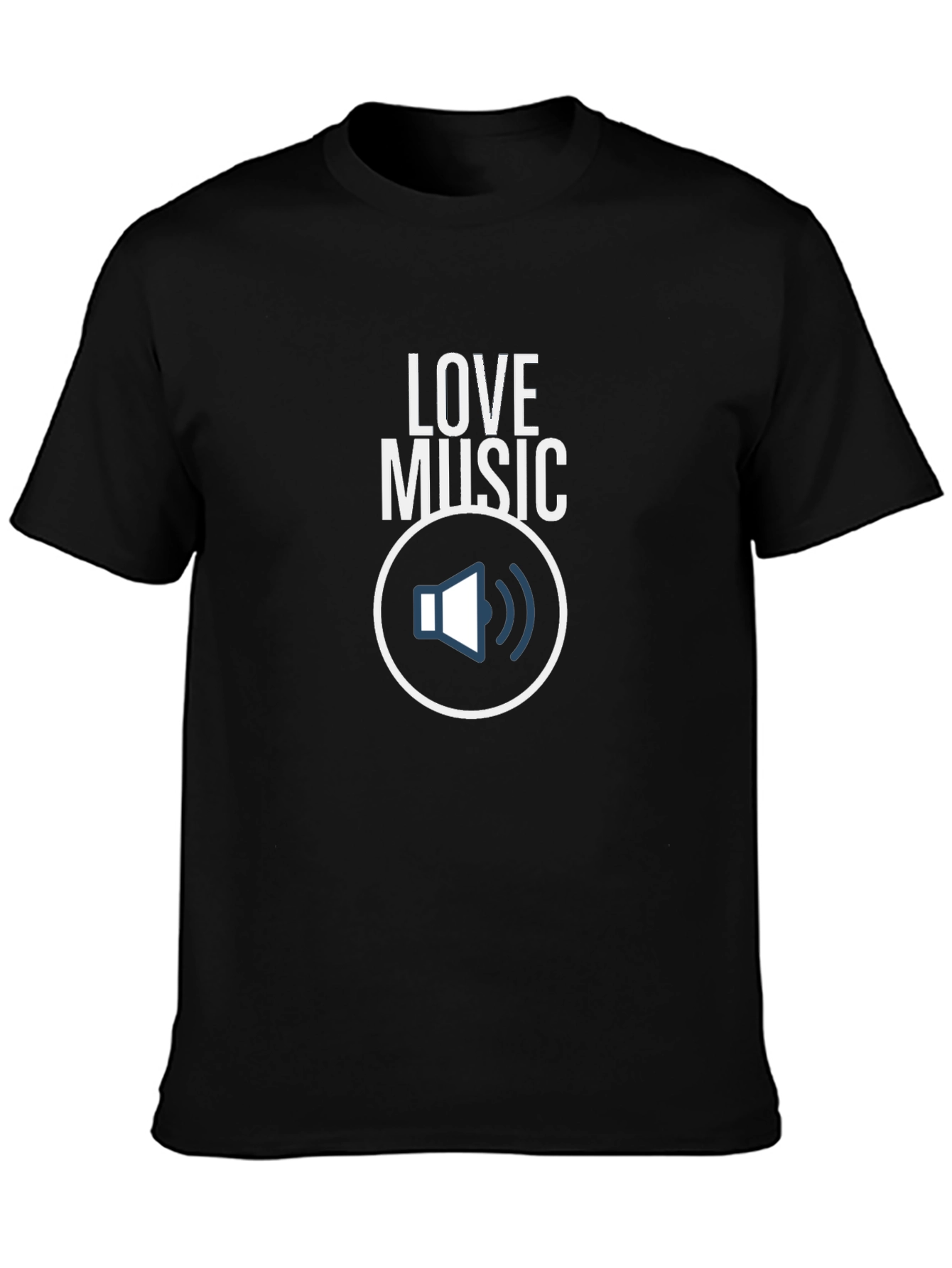 Love Music Graphic Tee - Black Cotton T-Shirt