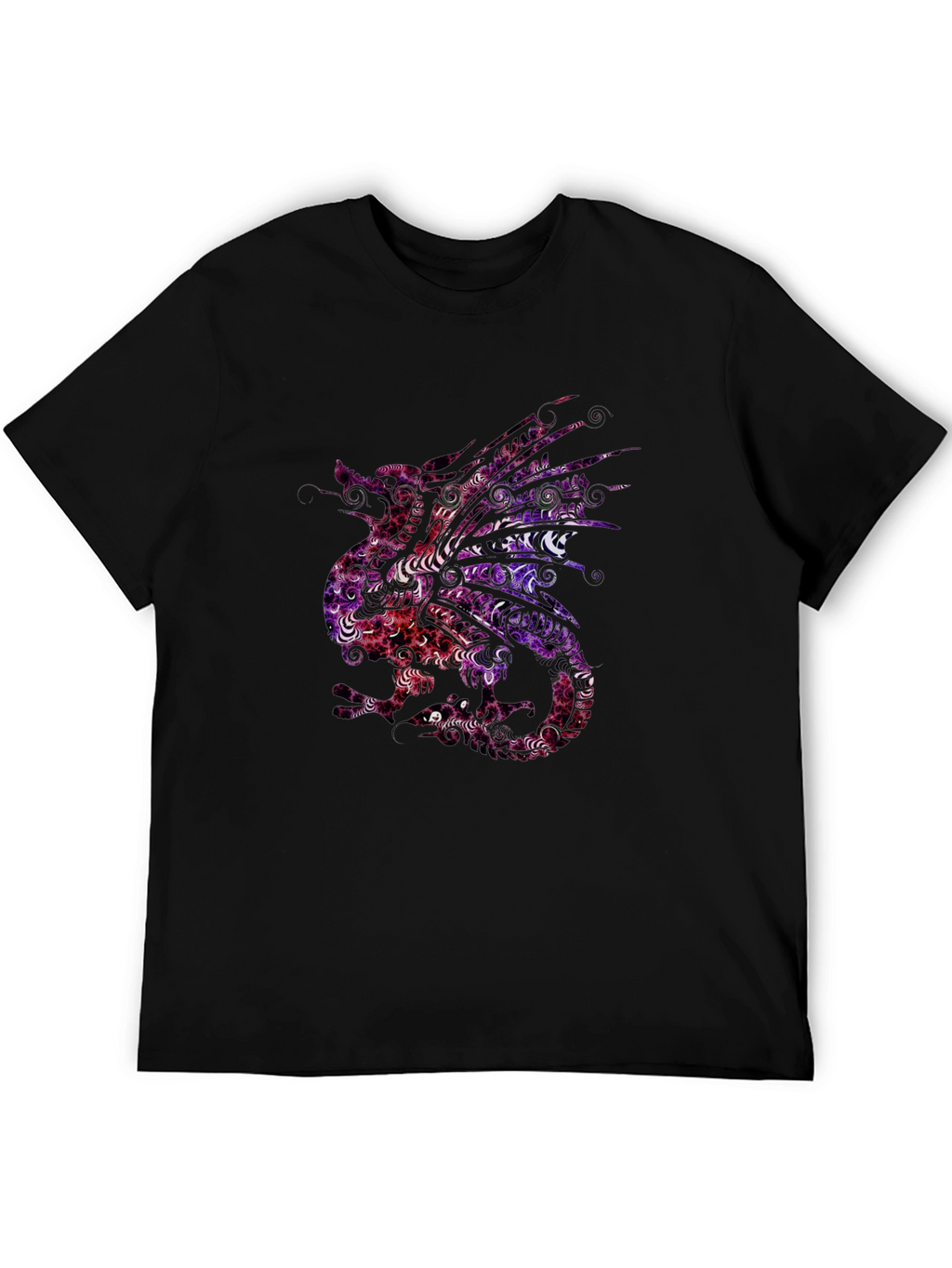 Dragon Graphic Tee - Artistic Patterned Design