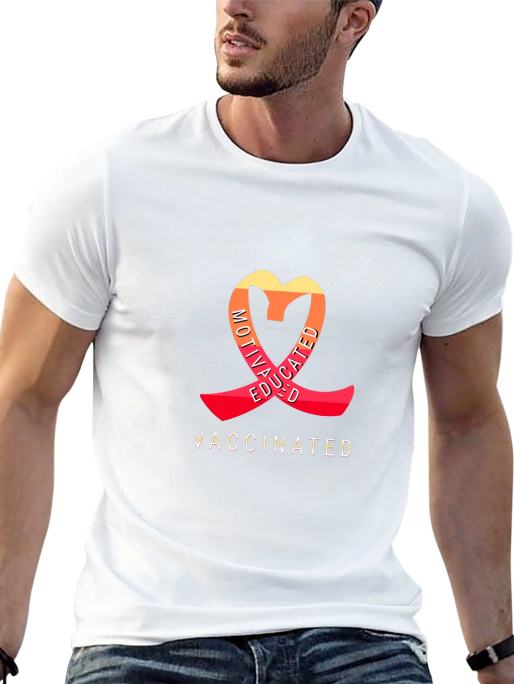 Motivated Educated Vaccinated Graphic T-Shirt