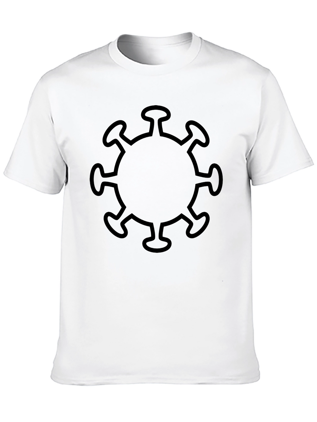 Corona Virus Graphic Print Black T-Shirt