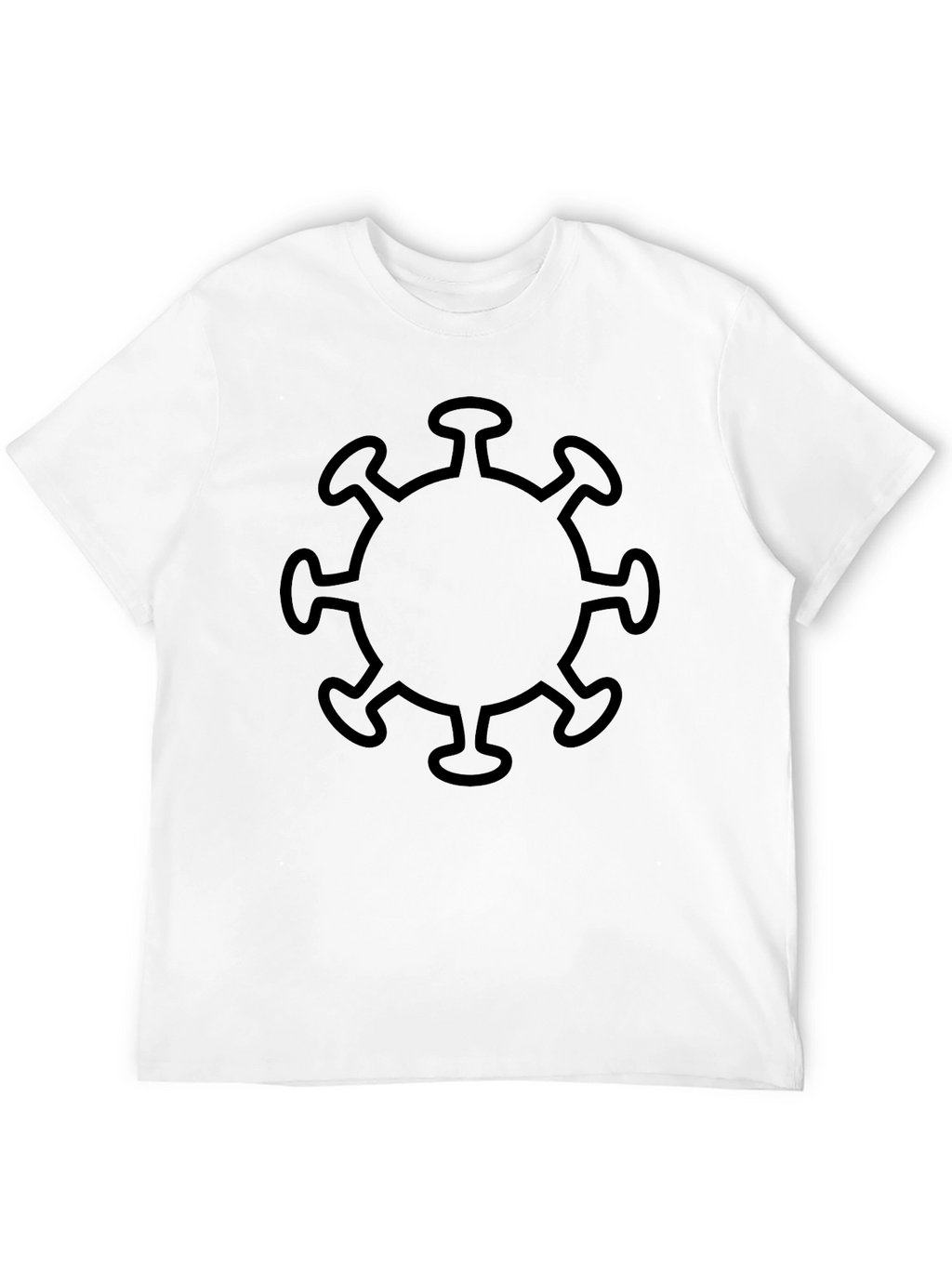 Corona Virus Graphic Print Black T-Shirt