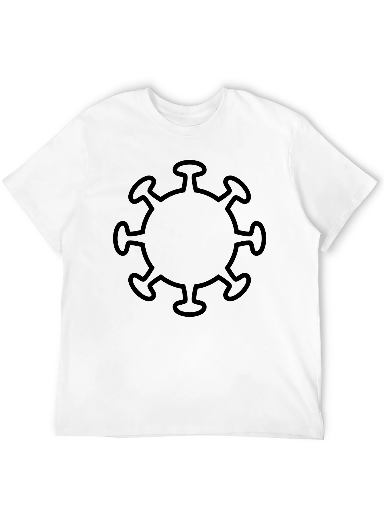 Corona Virus Graphic Print Black T-Shirt