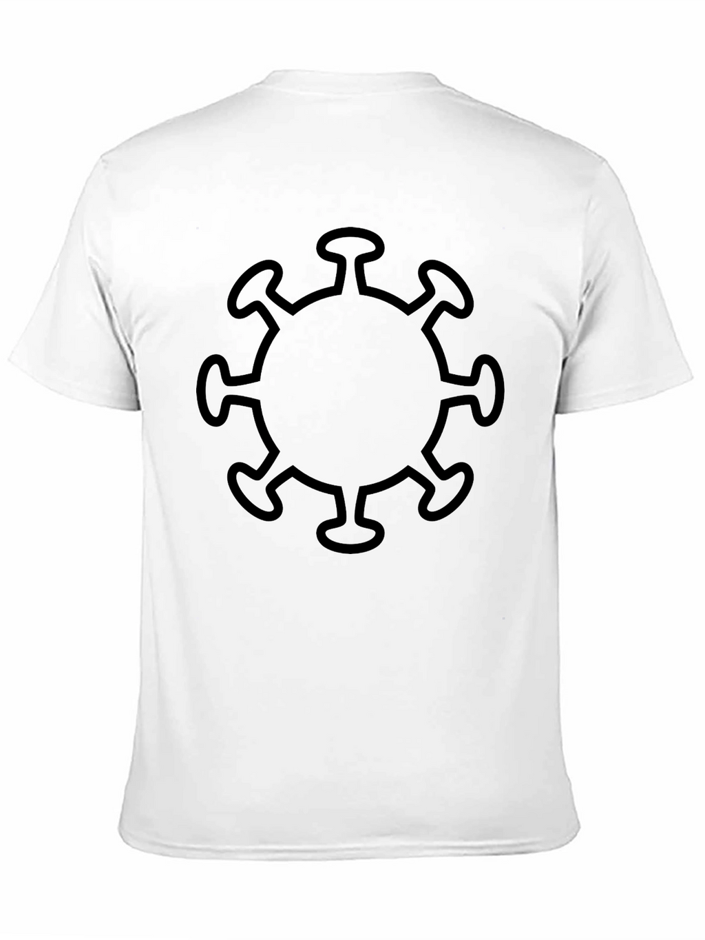 Corona Virus Graphic Print Black T-Shirt